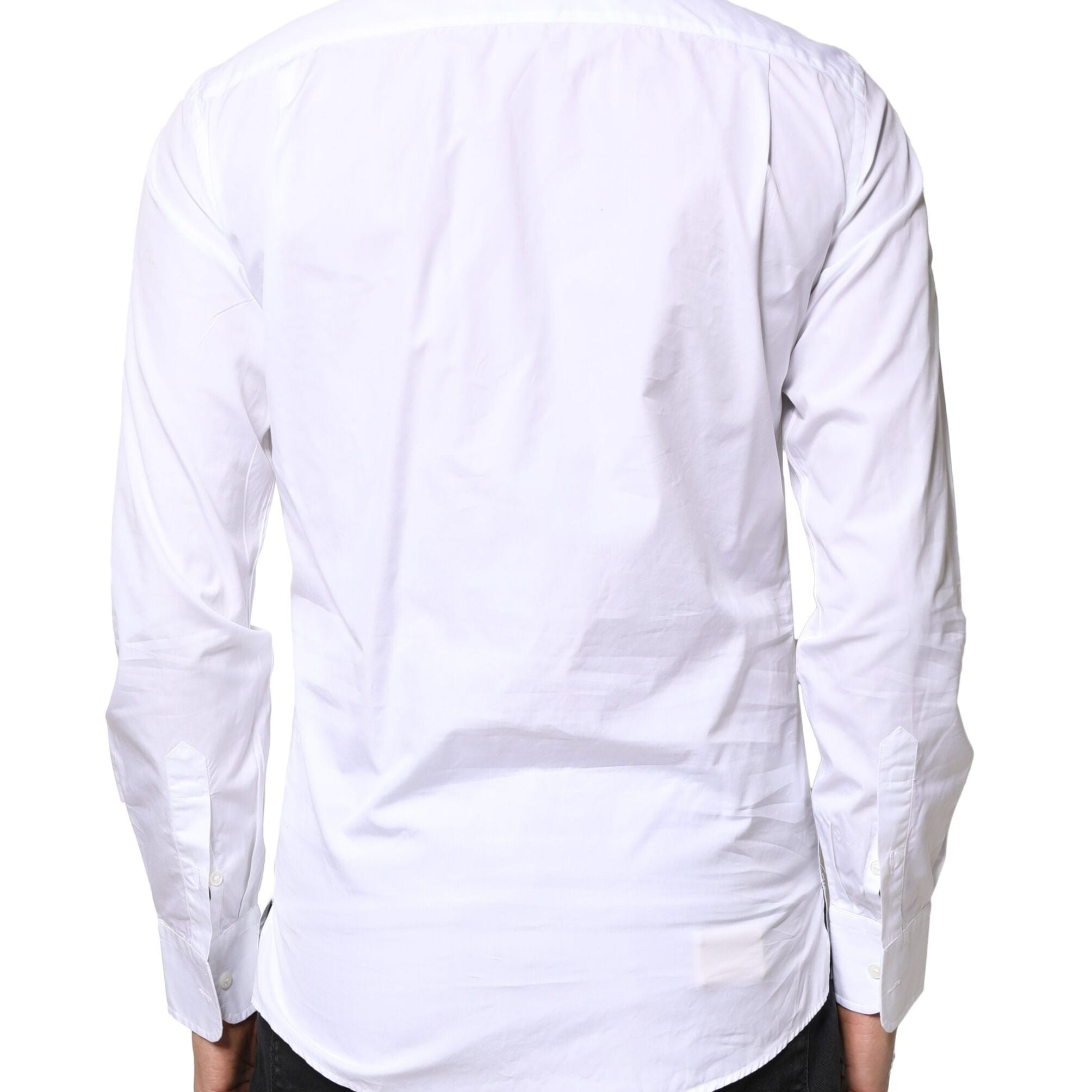 Dolce & Gabbana White Cotton Long Sleeves Formal Dress Shirt