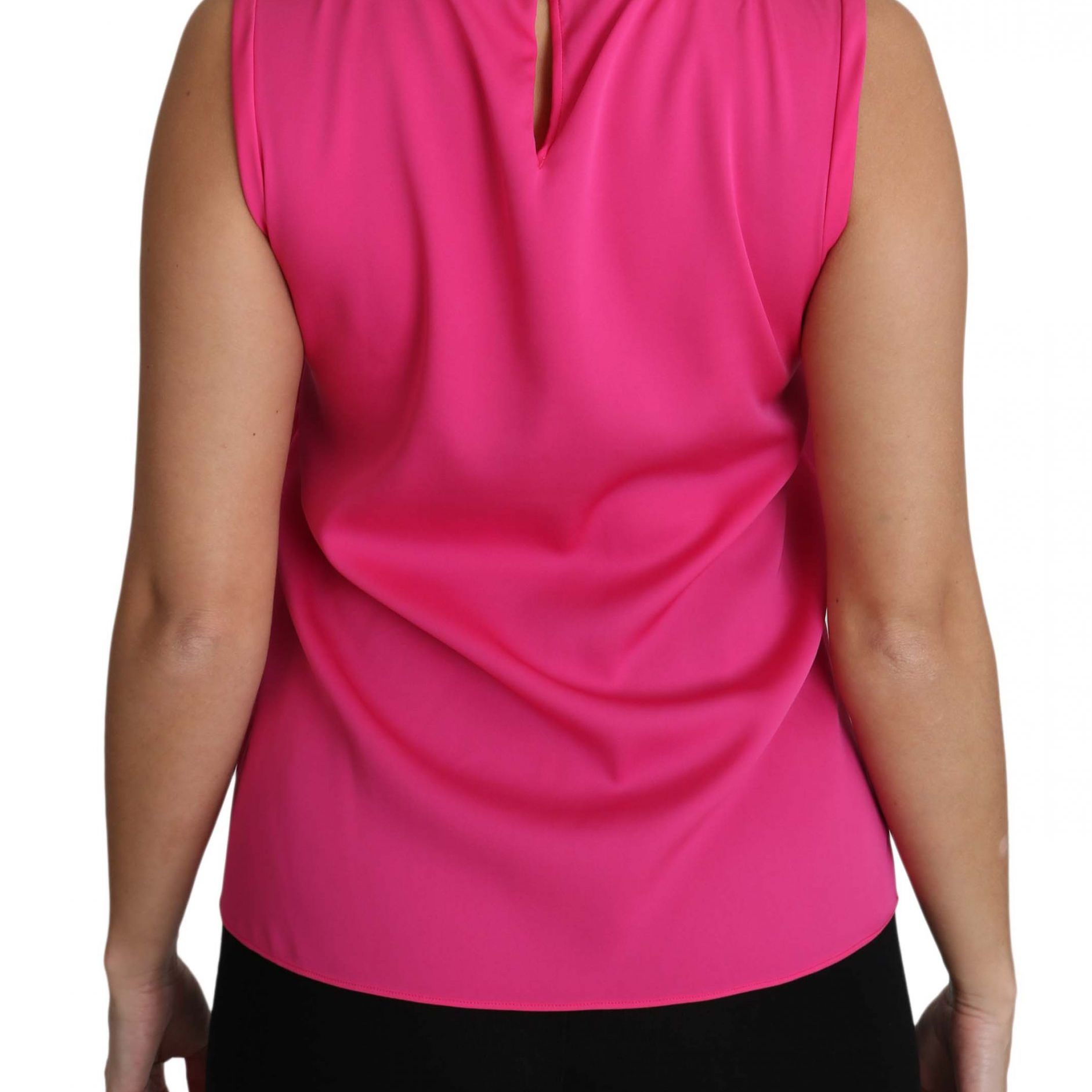 Dolce & Gabbana Pink Family Silk Tank Mama Blouse Top Shirt