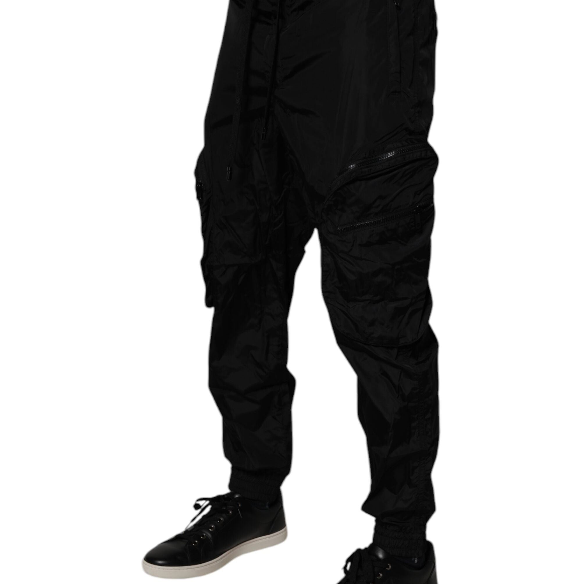 Dolce & Gabbana Black Nylon Cargo Jogger Men Sweatpants Pants