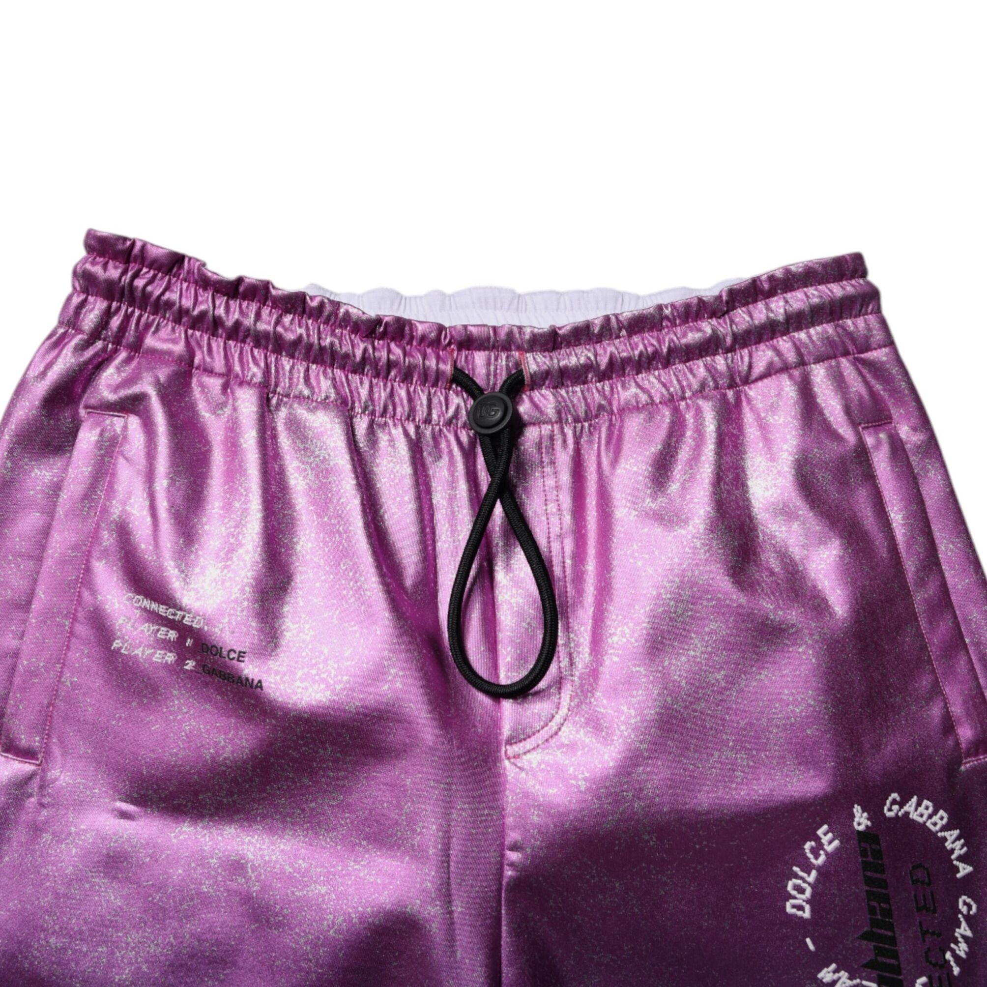Dolce & Gabbana Pink Purple Two Tone Jogger Sweatpants Pants