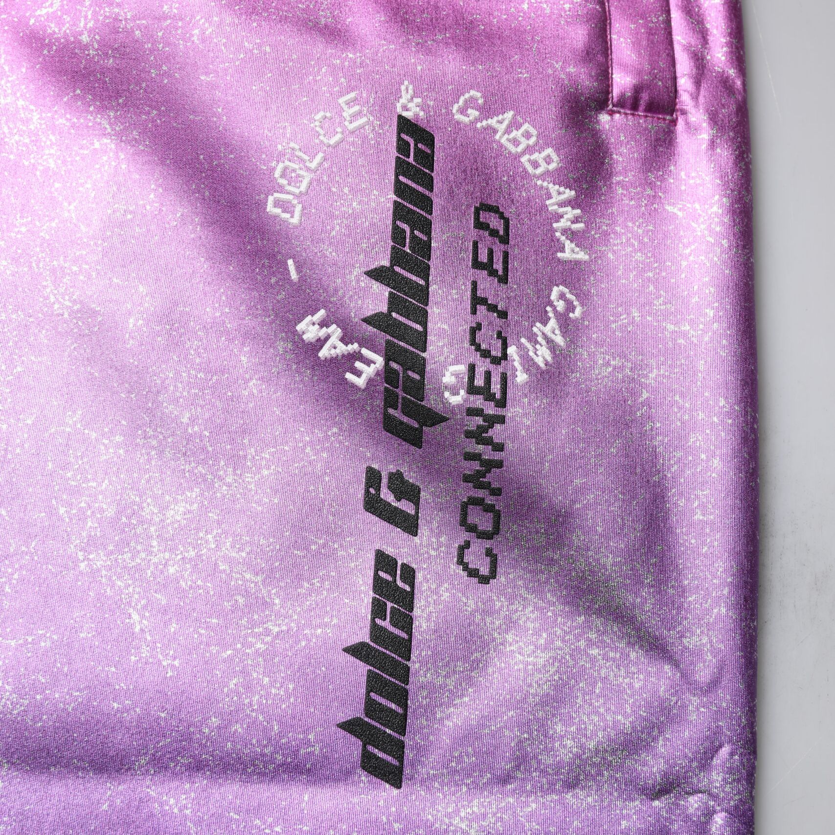 Dolce & Gabbana Pink Purple Two Tone Jogger Sweatpants Pants