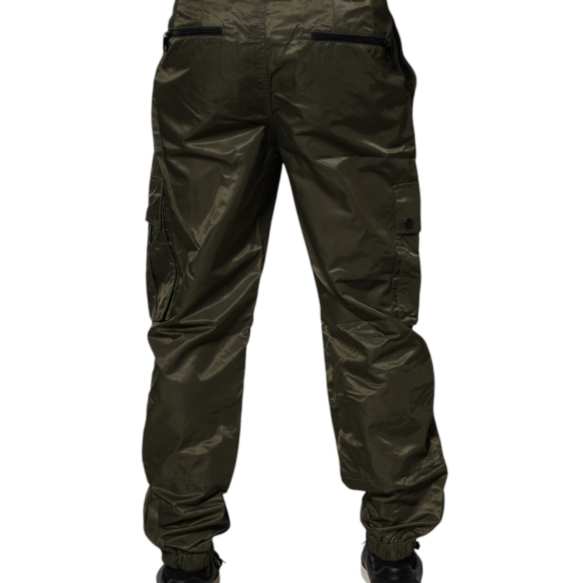 Dolce & Gabbana Dark Green Nylon Cargo Pants