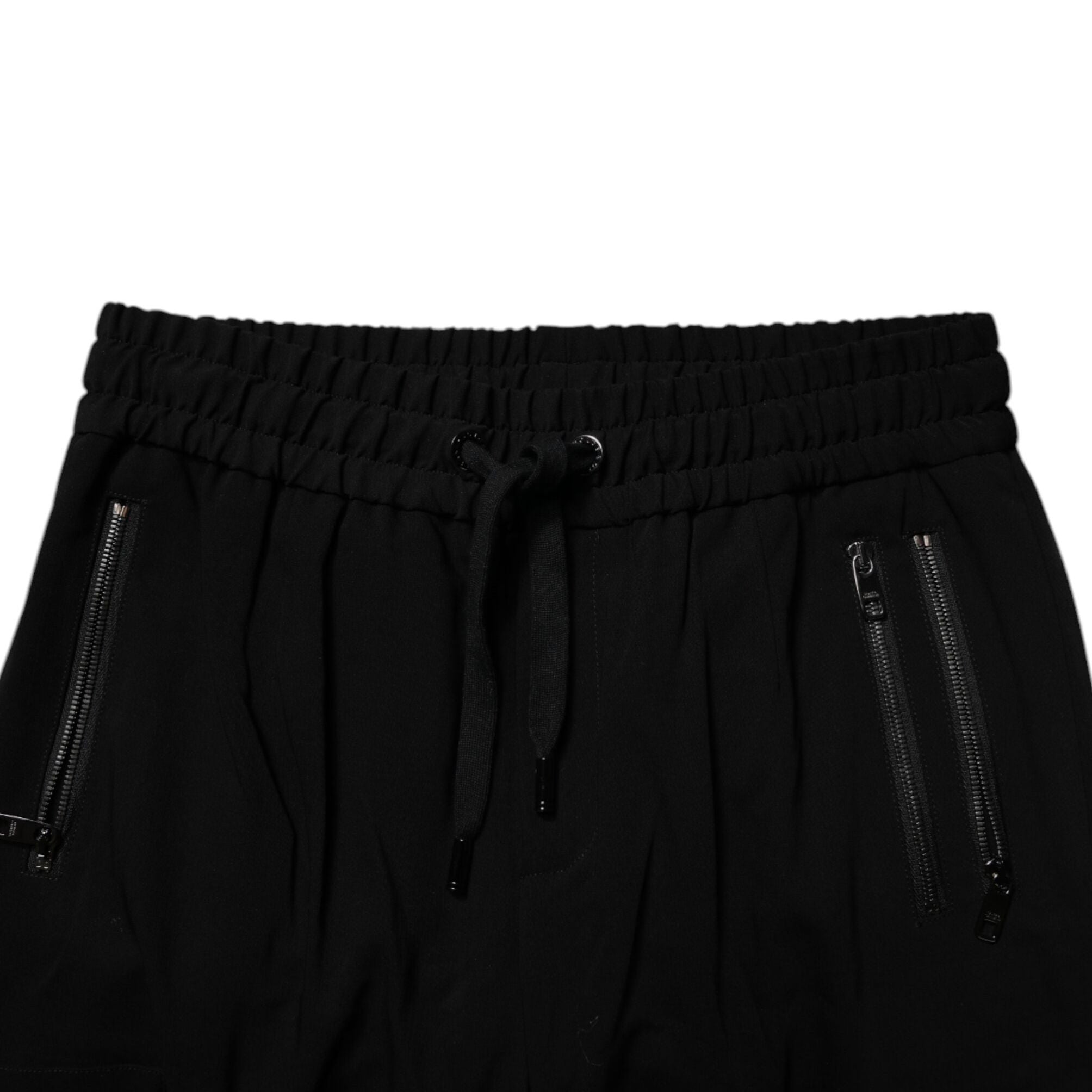 Dolce & Gabbana Black Wool Stretch Jogger Pants