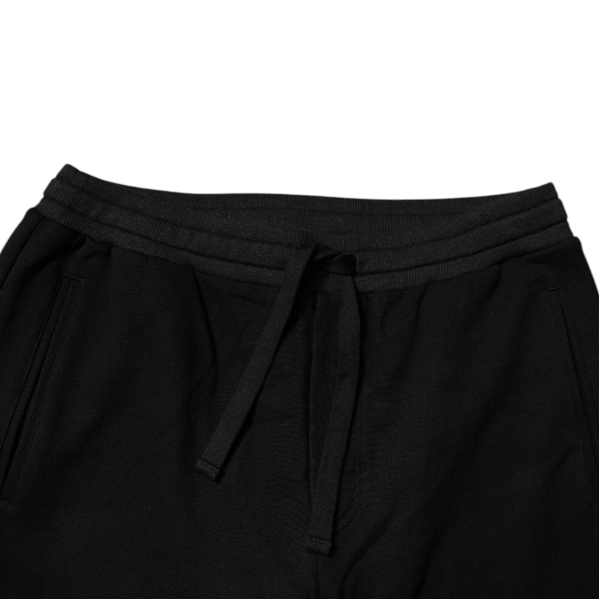 Dolce & Gabbana Black Logo Men Jogger Cotton Sweatpants Pants
