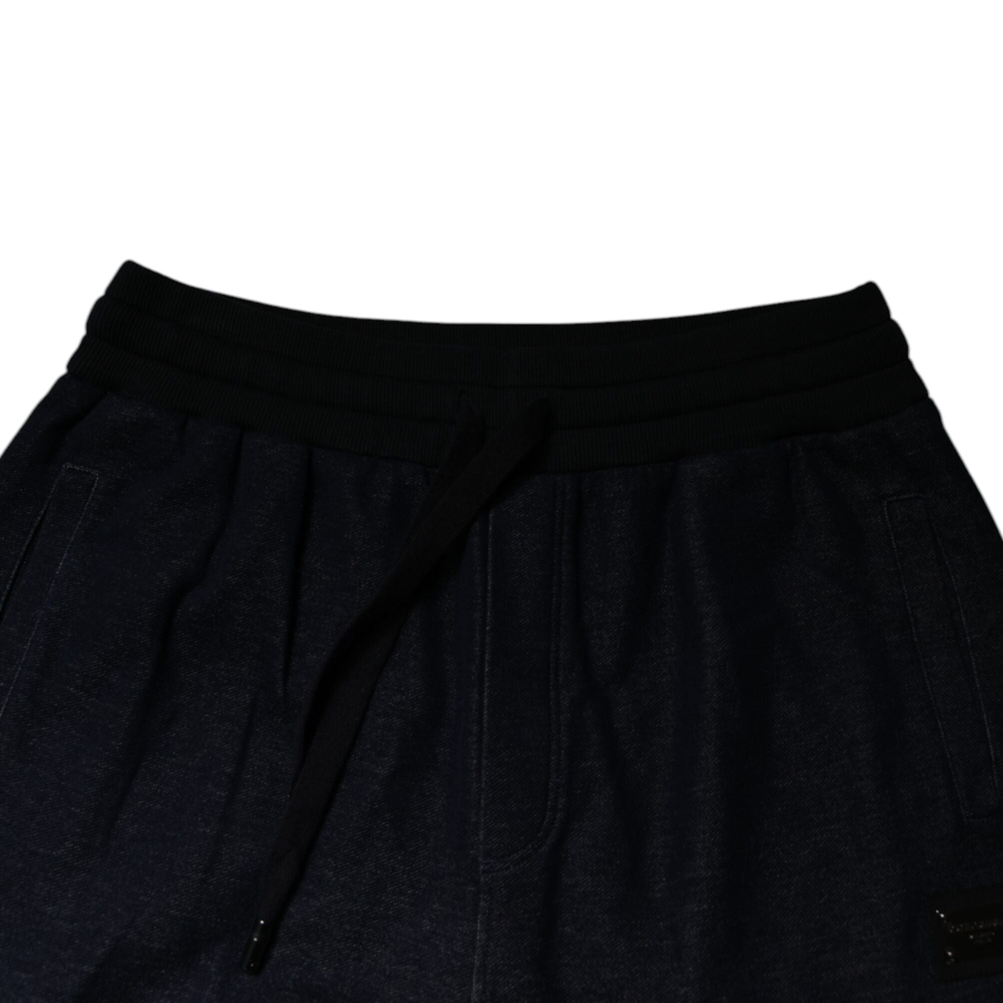 Dolce & Gabbana Black Jacquard Jogger Men Sweatpants Pants