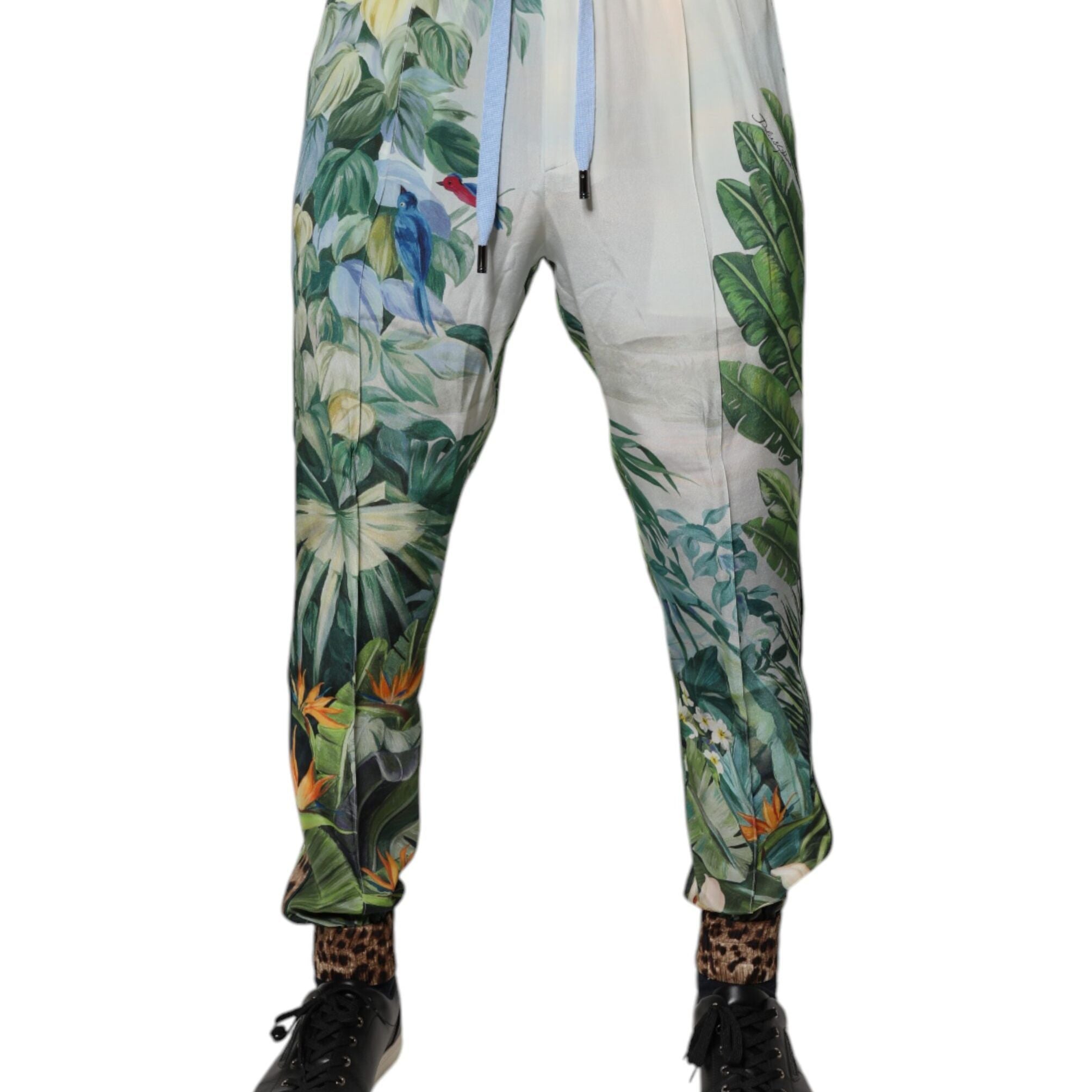 Dolce & Gabbana Multicolor Tropical Jogger Sweatpants Pants