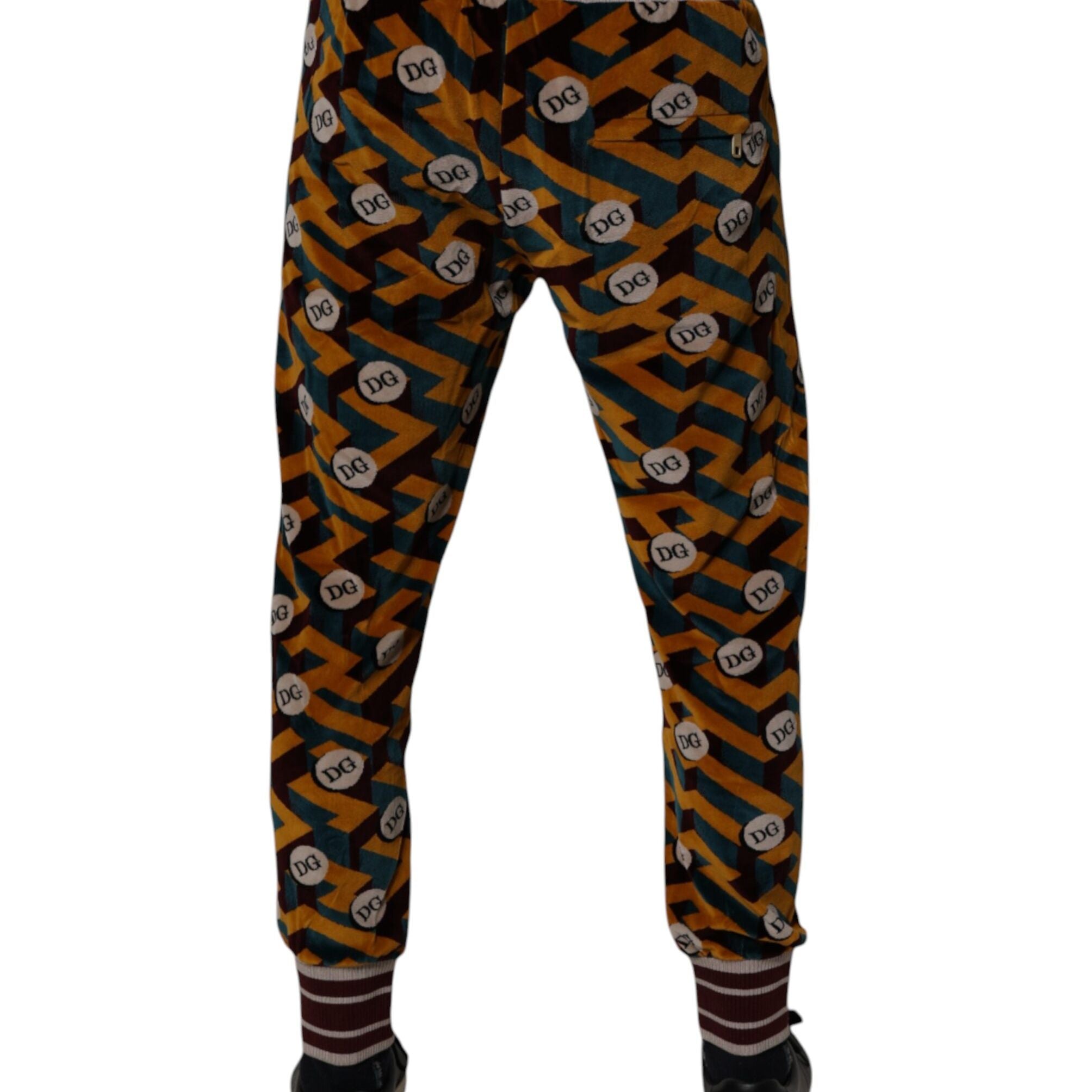 Dolce & Gabbana Multicolor Logo Monogram Jogger Sweatpants Pants