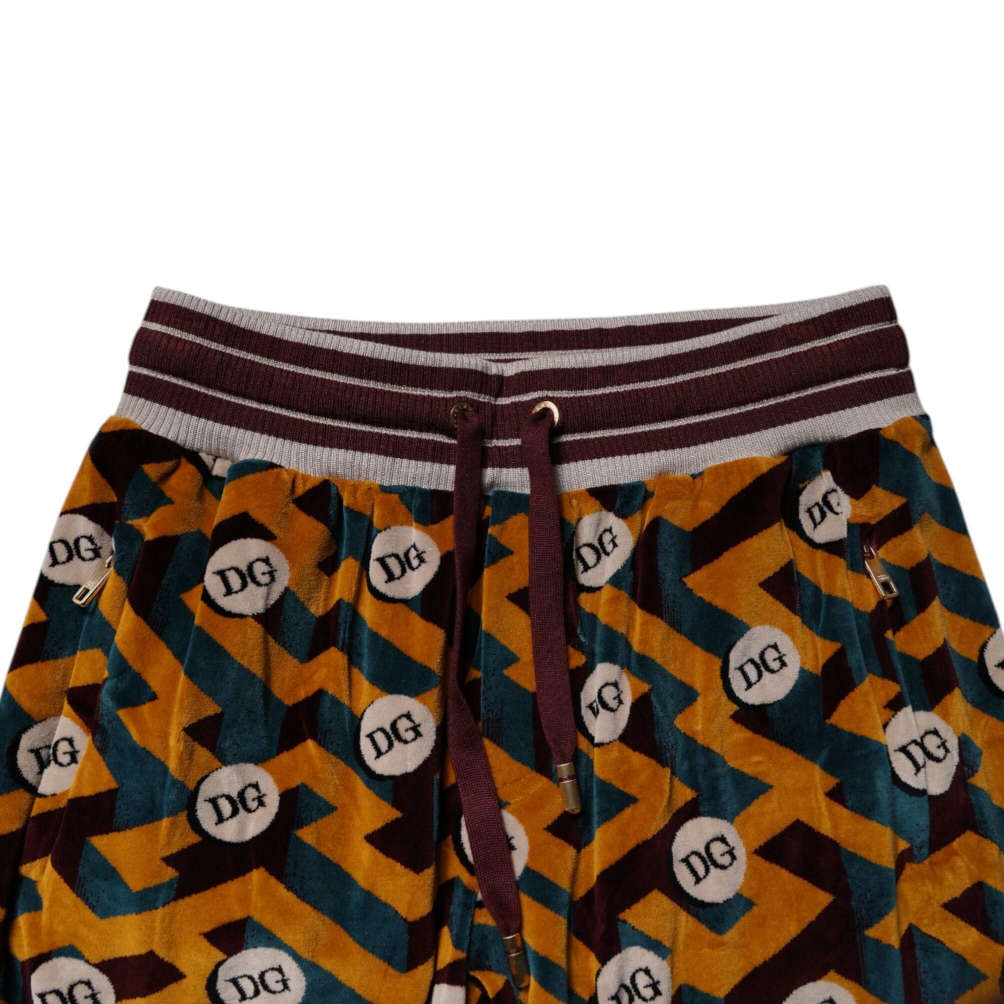 Dolce & Gabbana Multicolor Logo Monogram Jogger Sweatpants Pants
