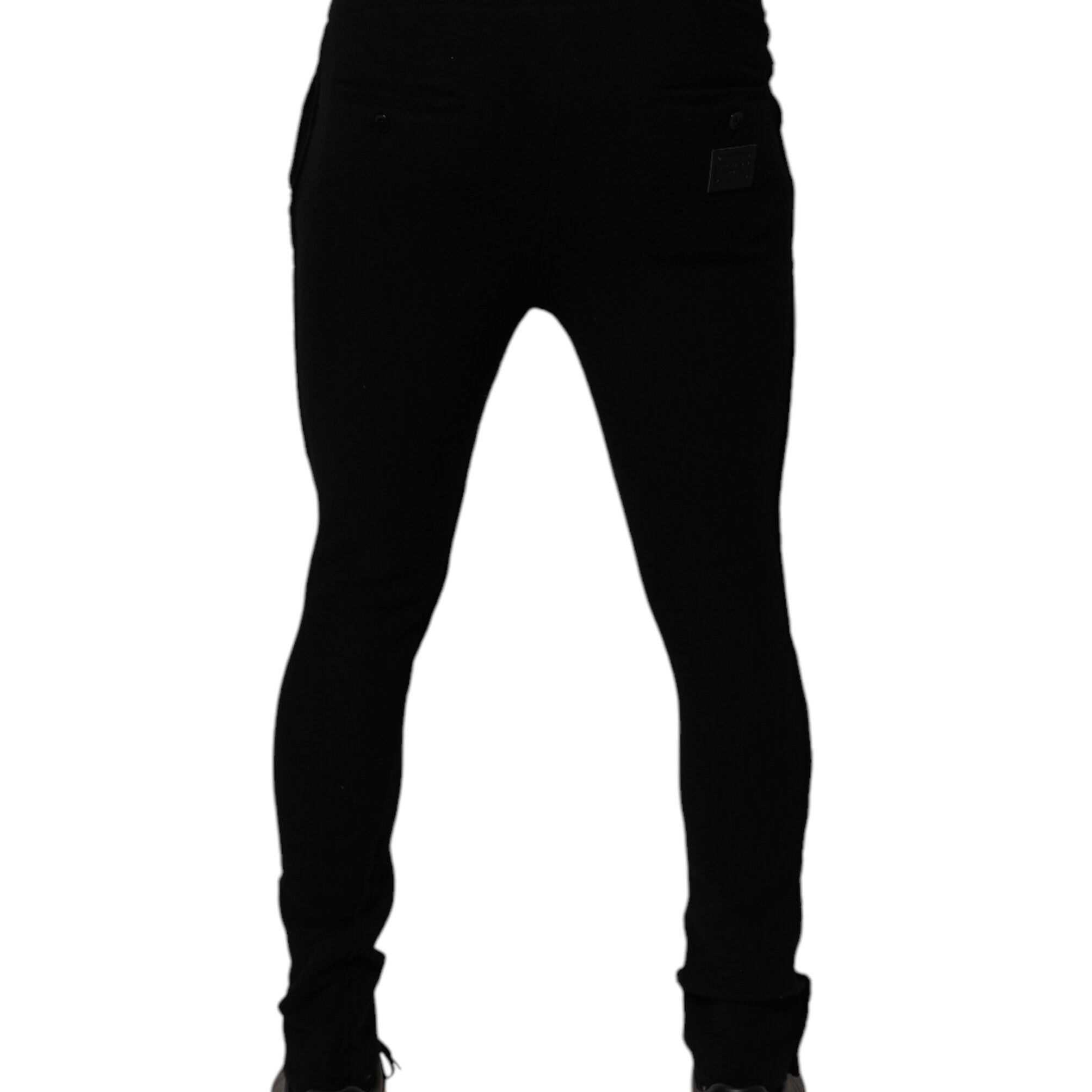 Dolce & Gabbana Black Cashmere Jogger Men Sweatpants Pants
