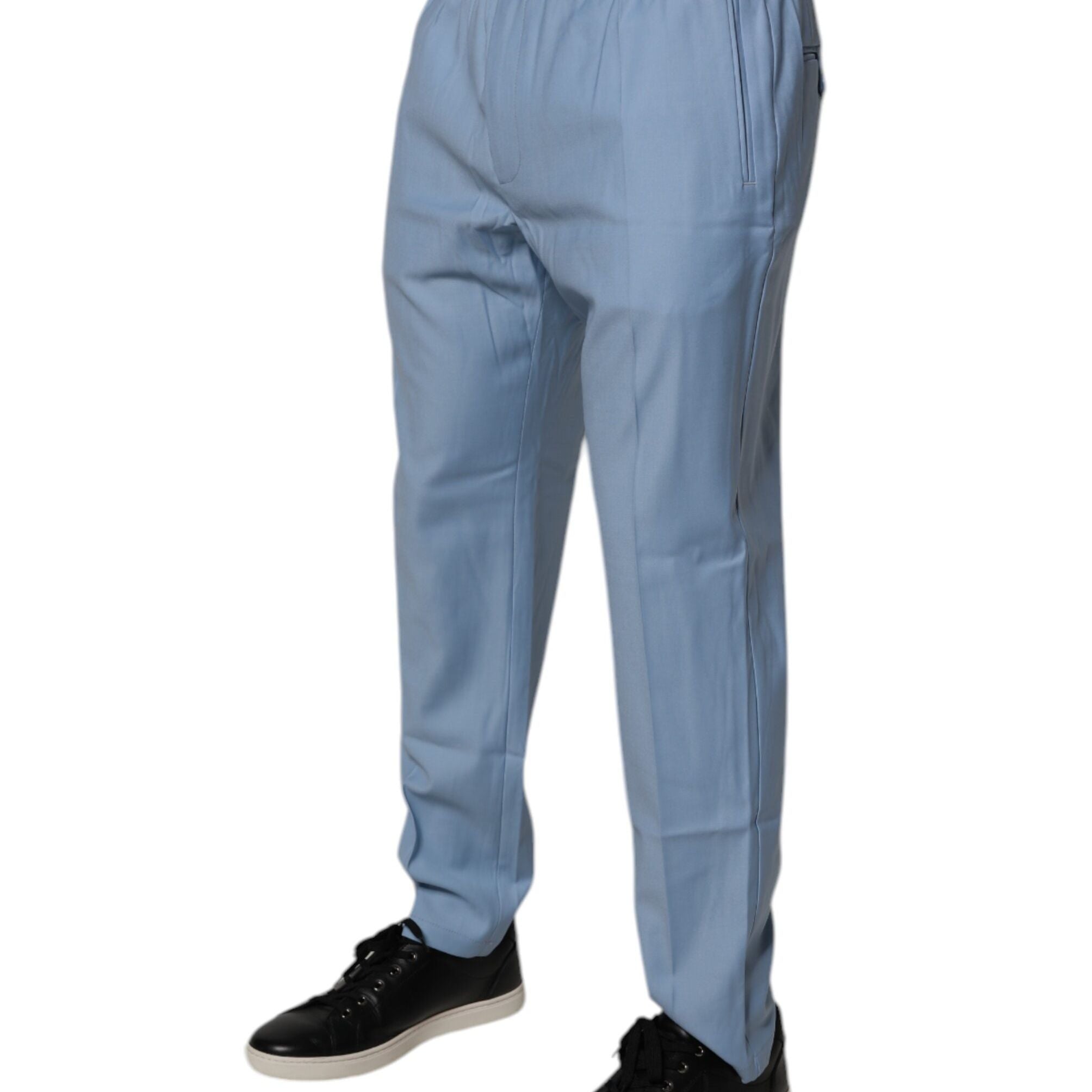 Dolce & Gabbana Blue Cotton Stretch Chino Pants