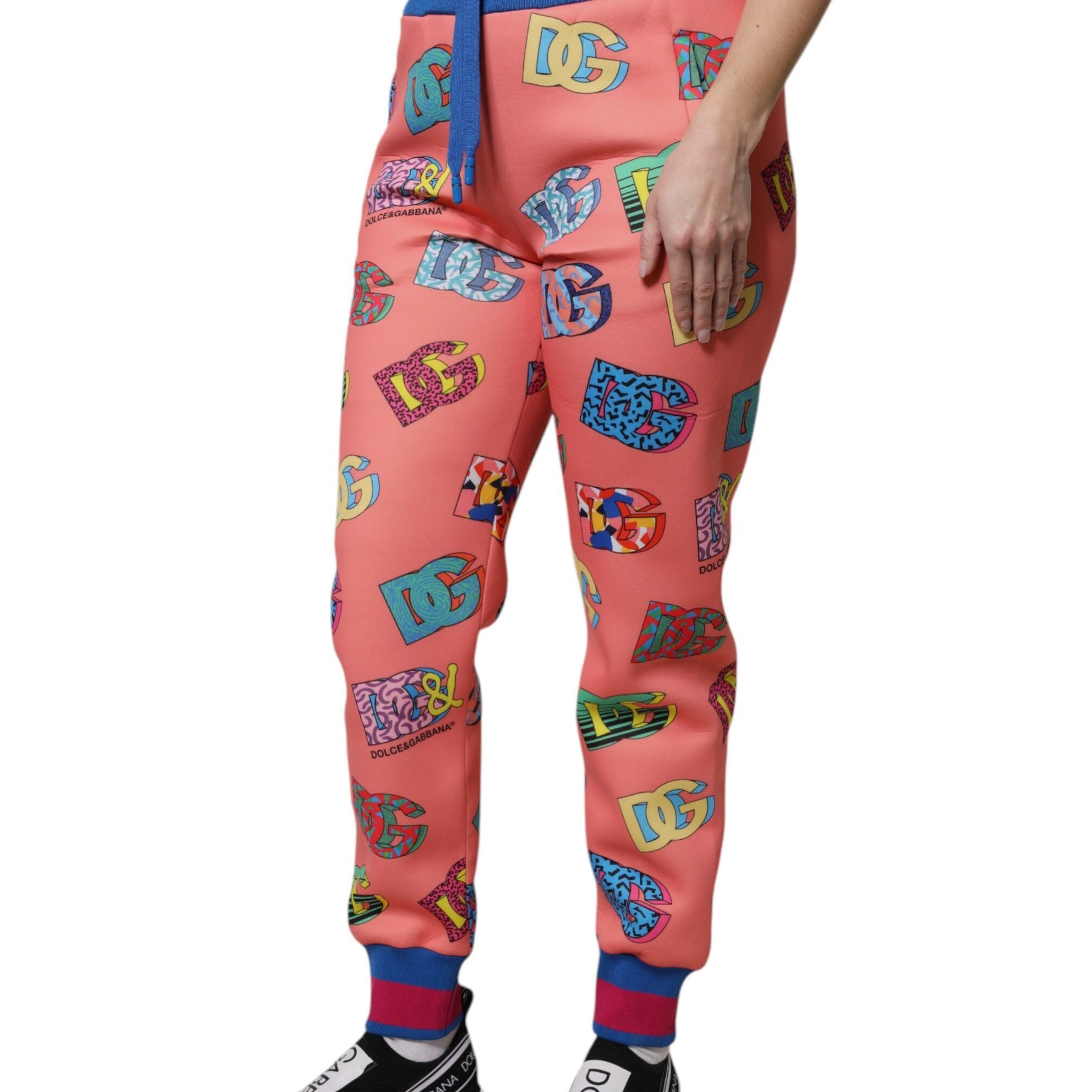 Dolce & Gabbana Pink Logo Monogram Jogger Sweatpants Pants