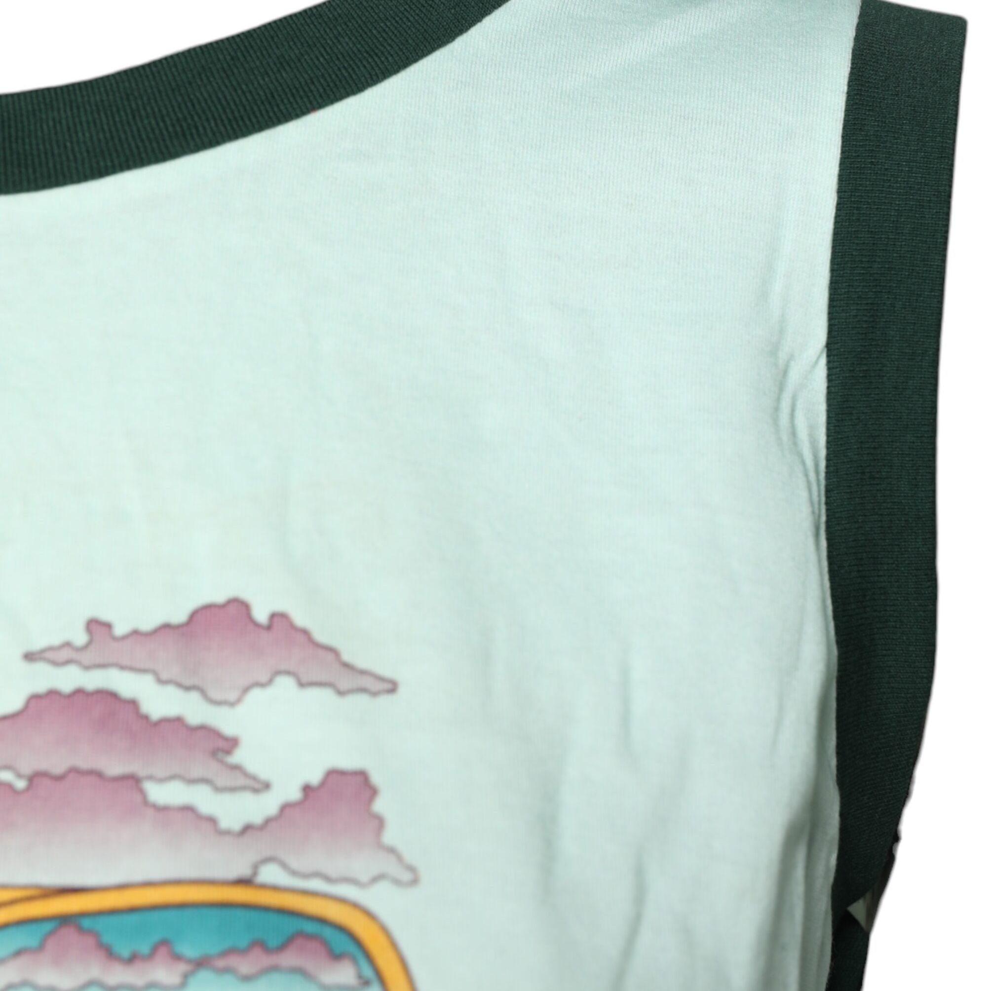 Dolce & Gabbana Light Green Graphic Print Sleeveless Tank T-shirt