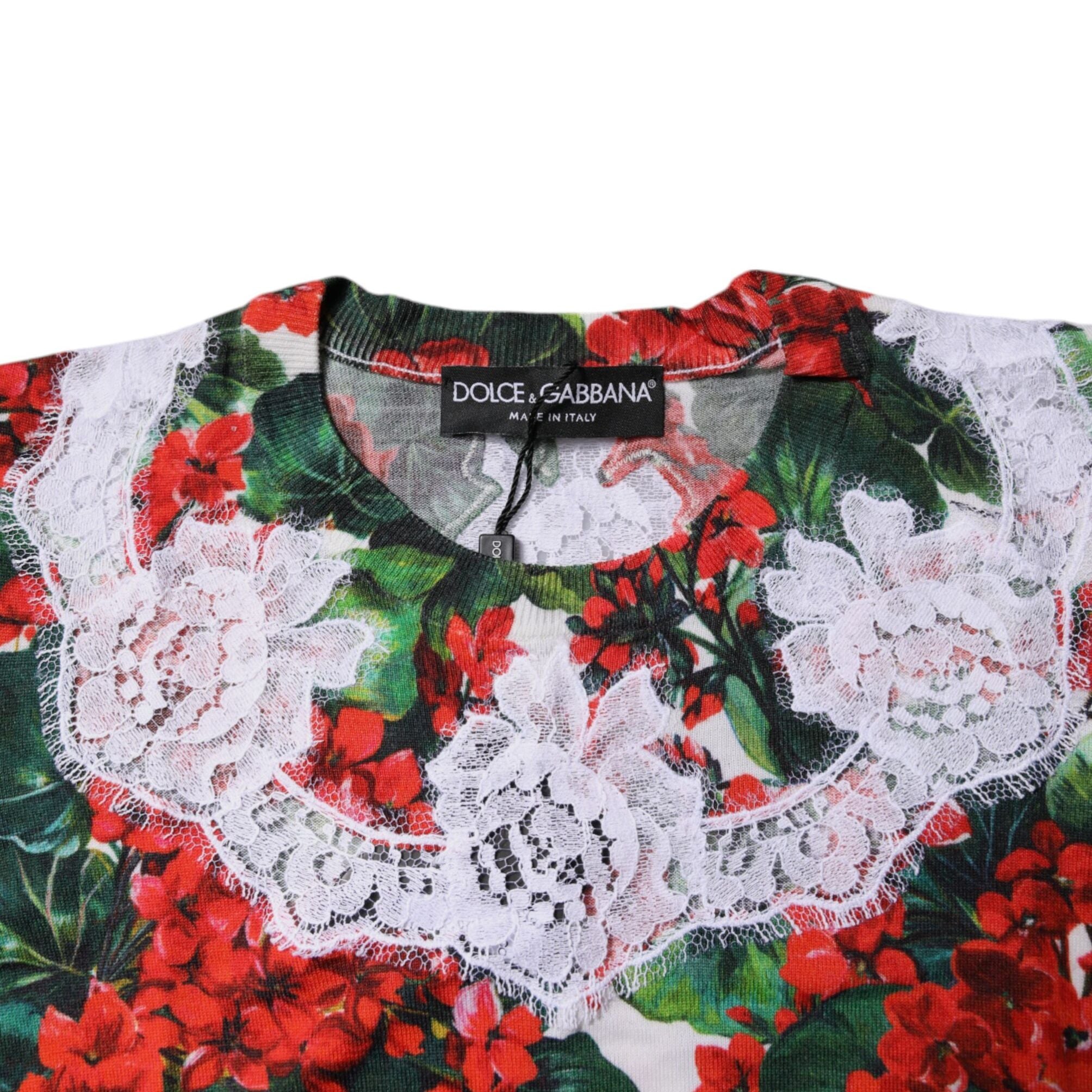 Dolce & Gabbana Multicolor Floral Lace Sleeveless Tank Top