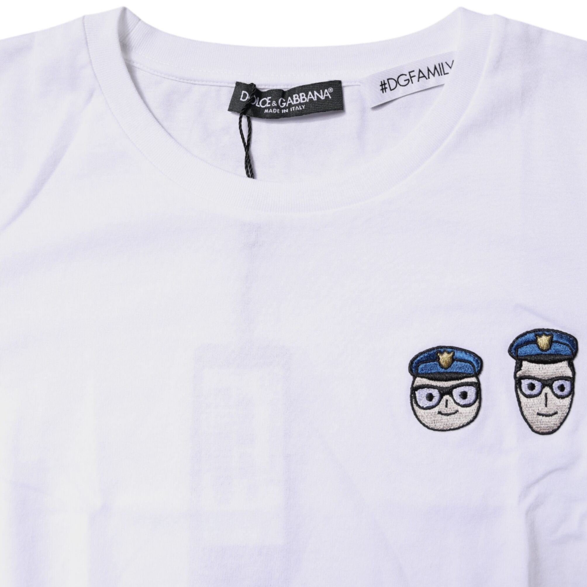 Dolce & Gabbana White #DGFamily Cotton Crew Neck T-shirt
