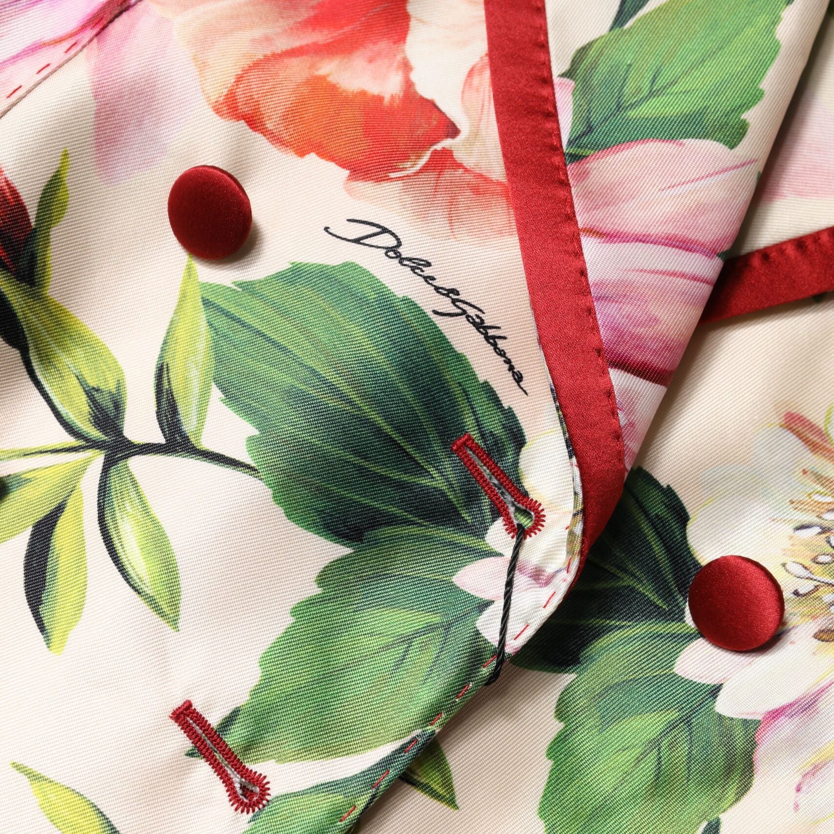 Dolce & Gabbana Multicolor Floral Double Breasted Jacket