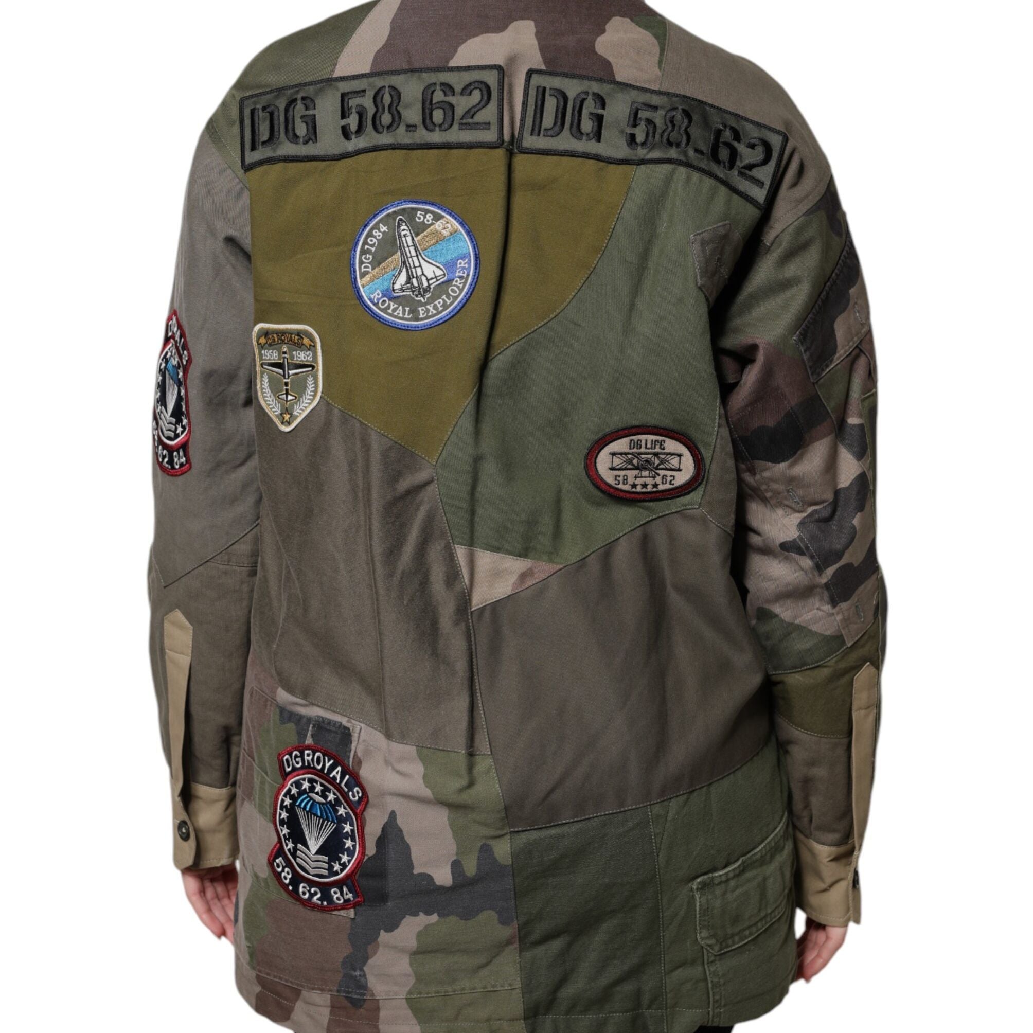 Dolce & Gabbana Military Green Cotton Button Down Jacket