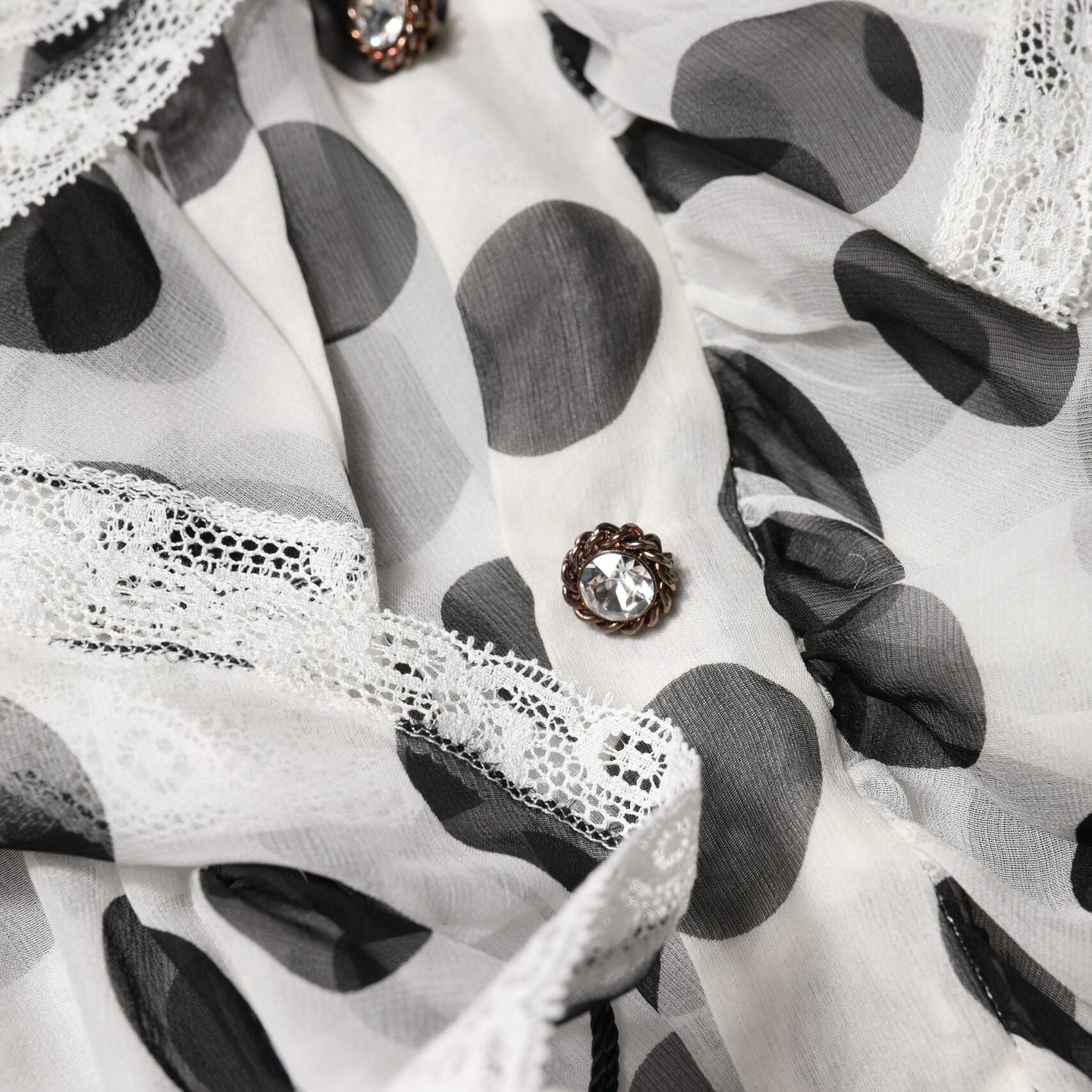 Dolce & Gabbana White Black Polka Dot Cotton Sleeveless Top