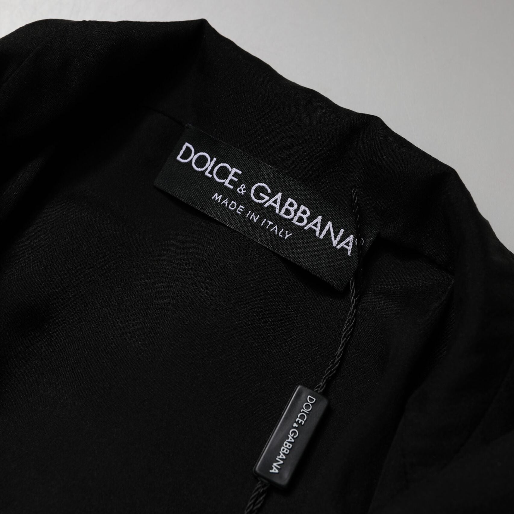 Dolce & Gabbana Black Silk Sheer Long Sleeves Blouse Top
