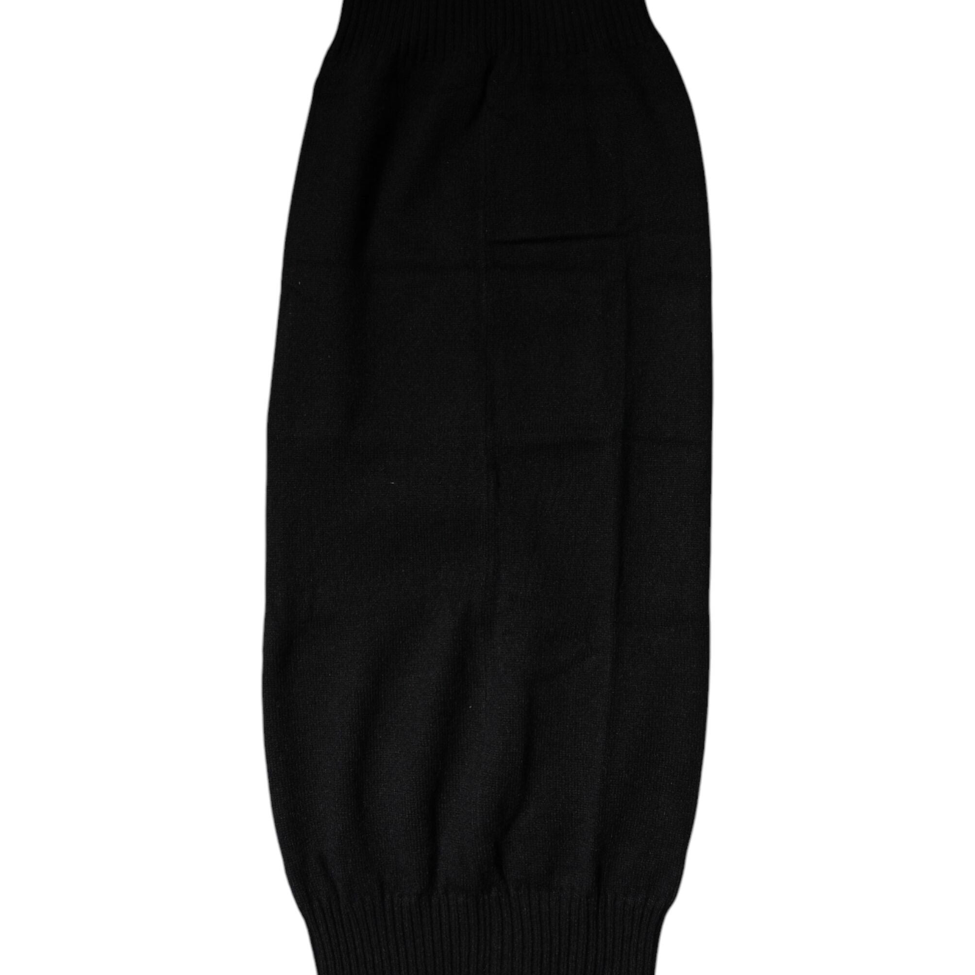 Dolce & Gabbana Black Cashmere Knitted Neck Warmer Foulard Scarf