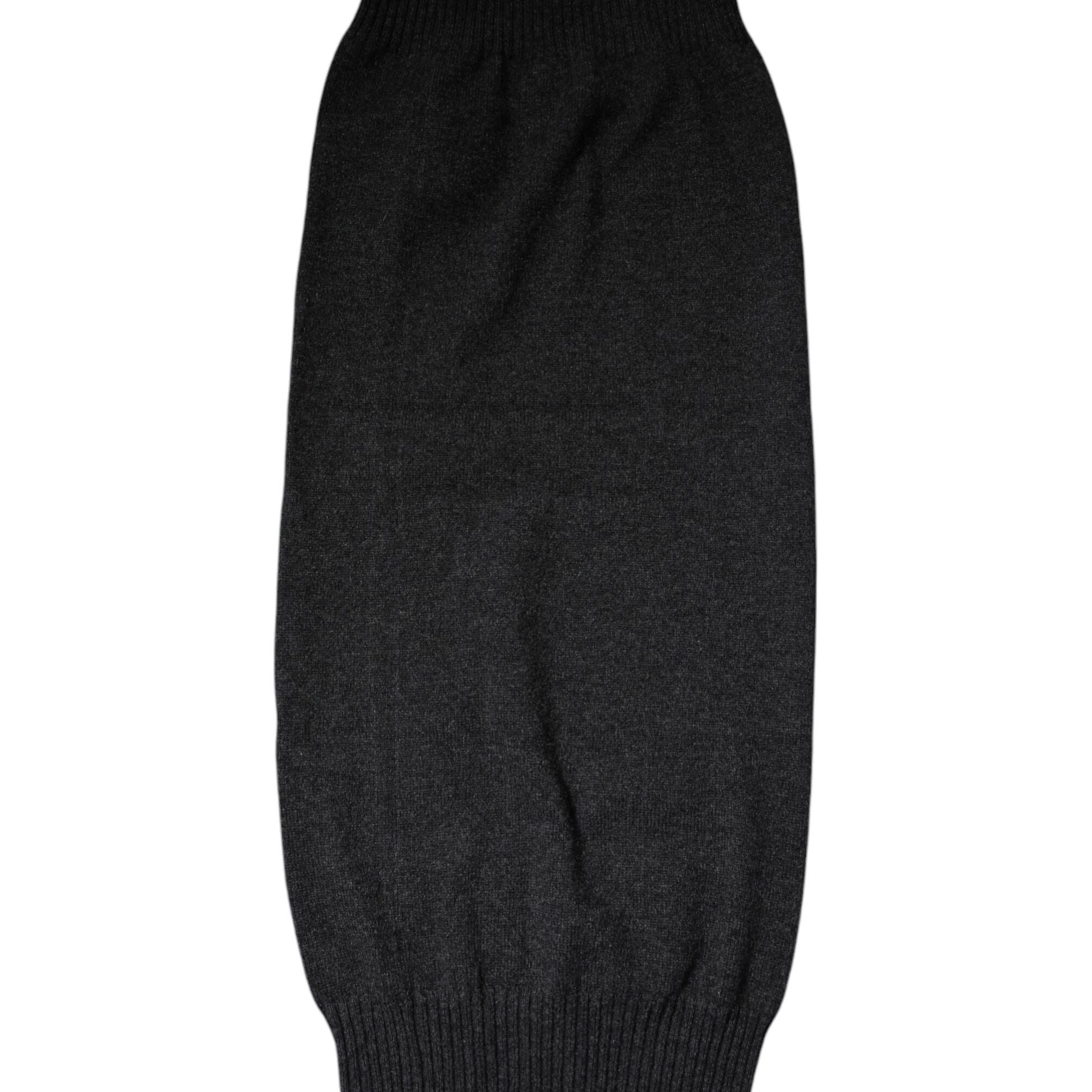 Dolce & Gabbana Black Cashmere Knitted Neck Warmer Foulard Scarf