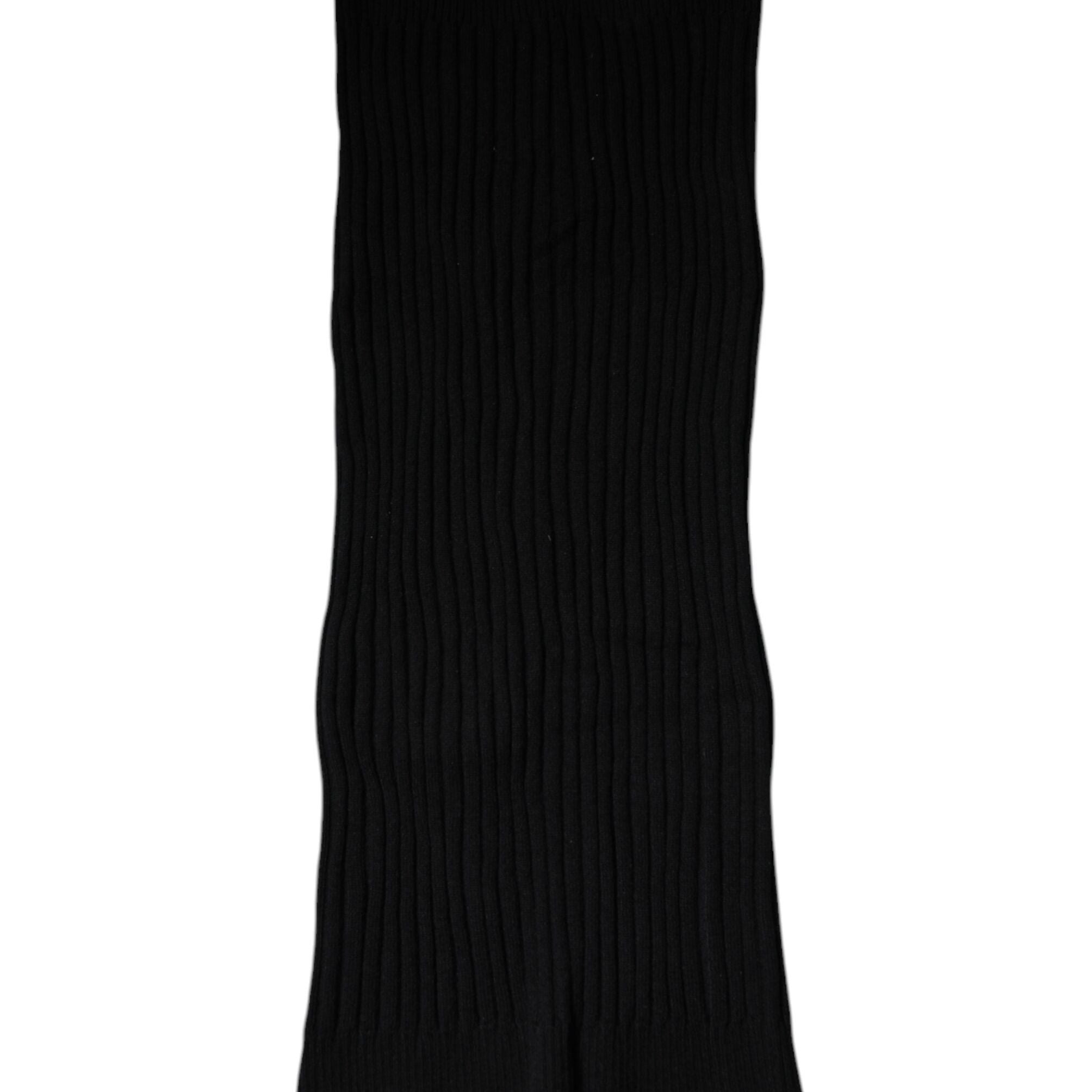 Dolce & Gabbana Black Cashmere Knitted Neck Warmer Foulard Scarf