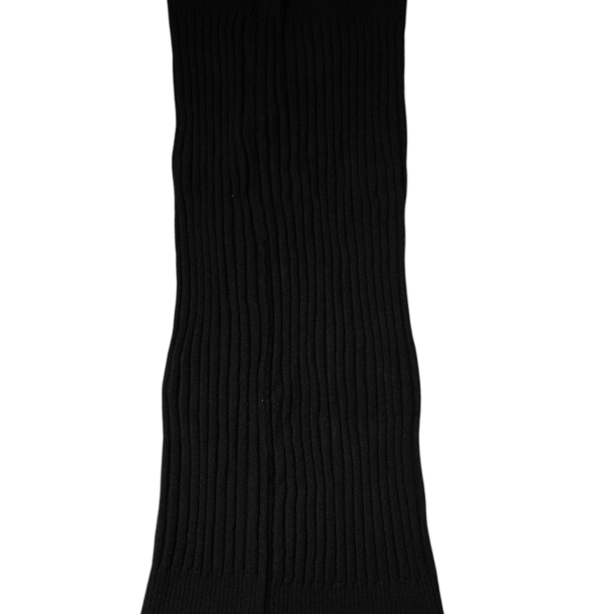 Dolce & Gabbana Black Cashmere Knitted Neck Warmer Foulard Scarf