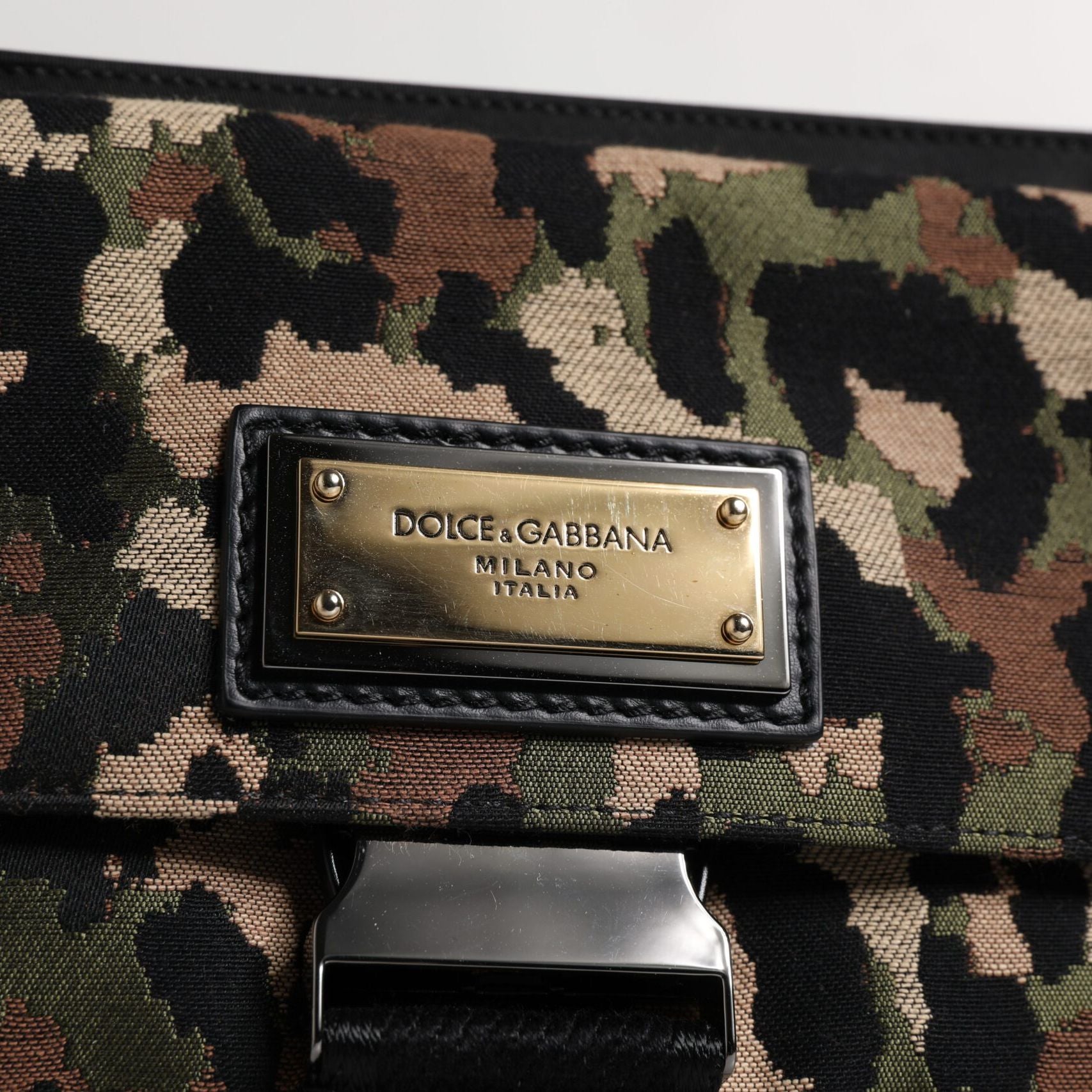 Dolce & Gabbana Multicolor Leopard Jacquard Crossbody Bag