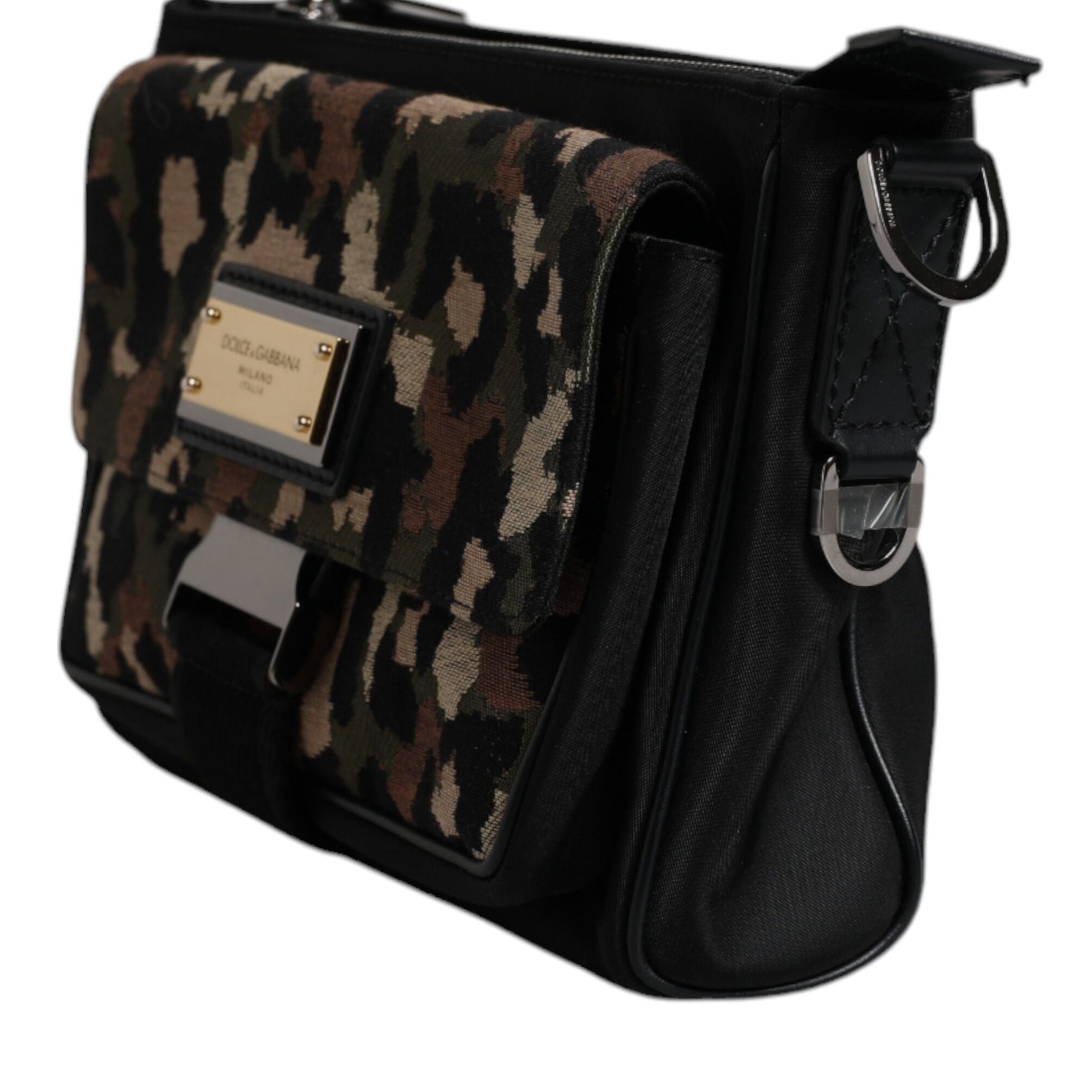 Dolce & Gabbana Multicolor Leopard Jacquard Crossbody Bag