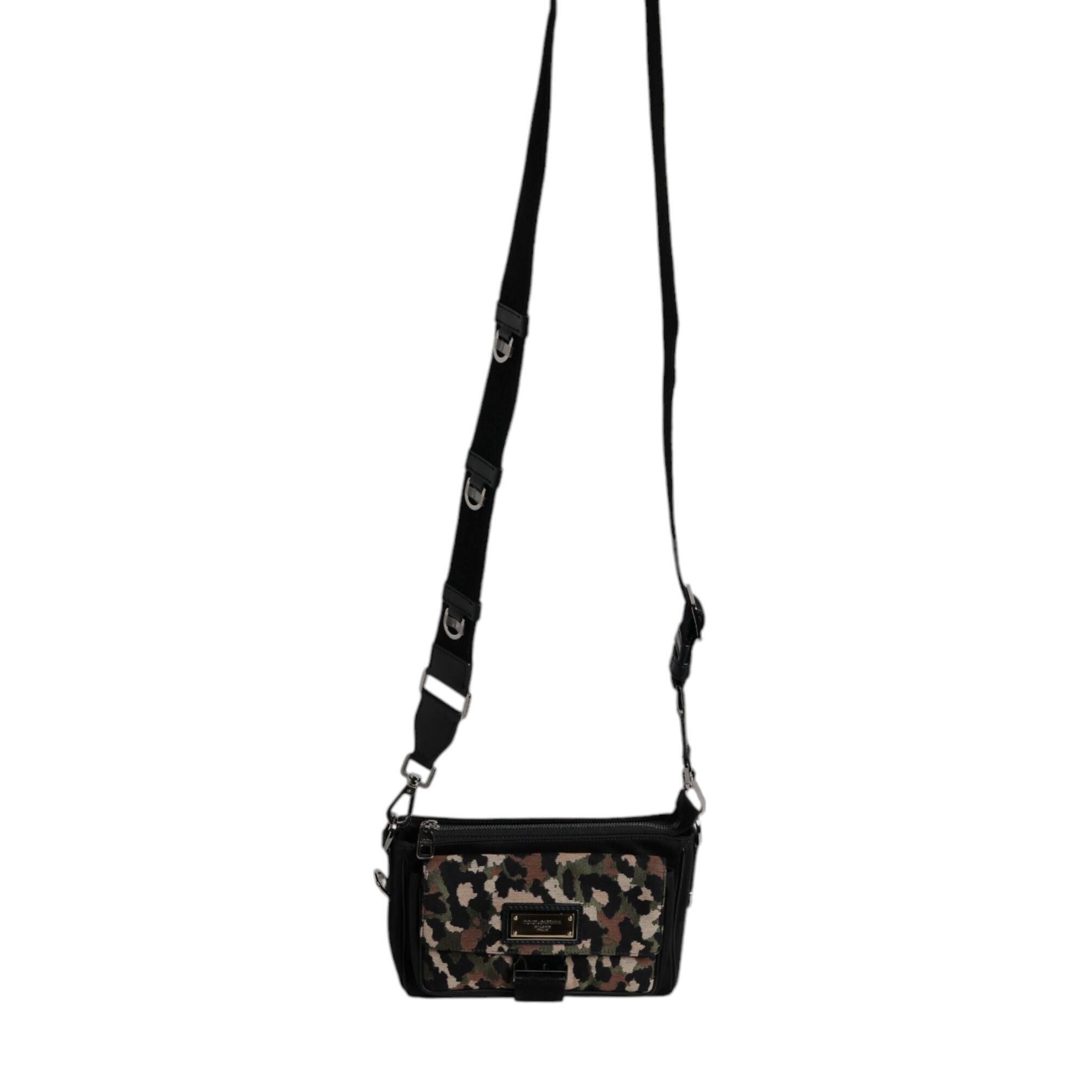 Dolce & Gabbana Multicolor Leopard Jacquard Crossbody Bag