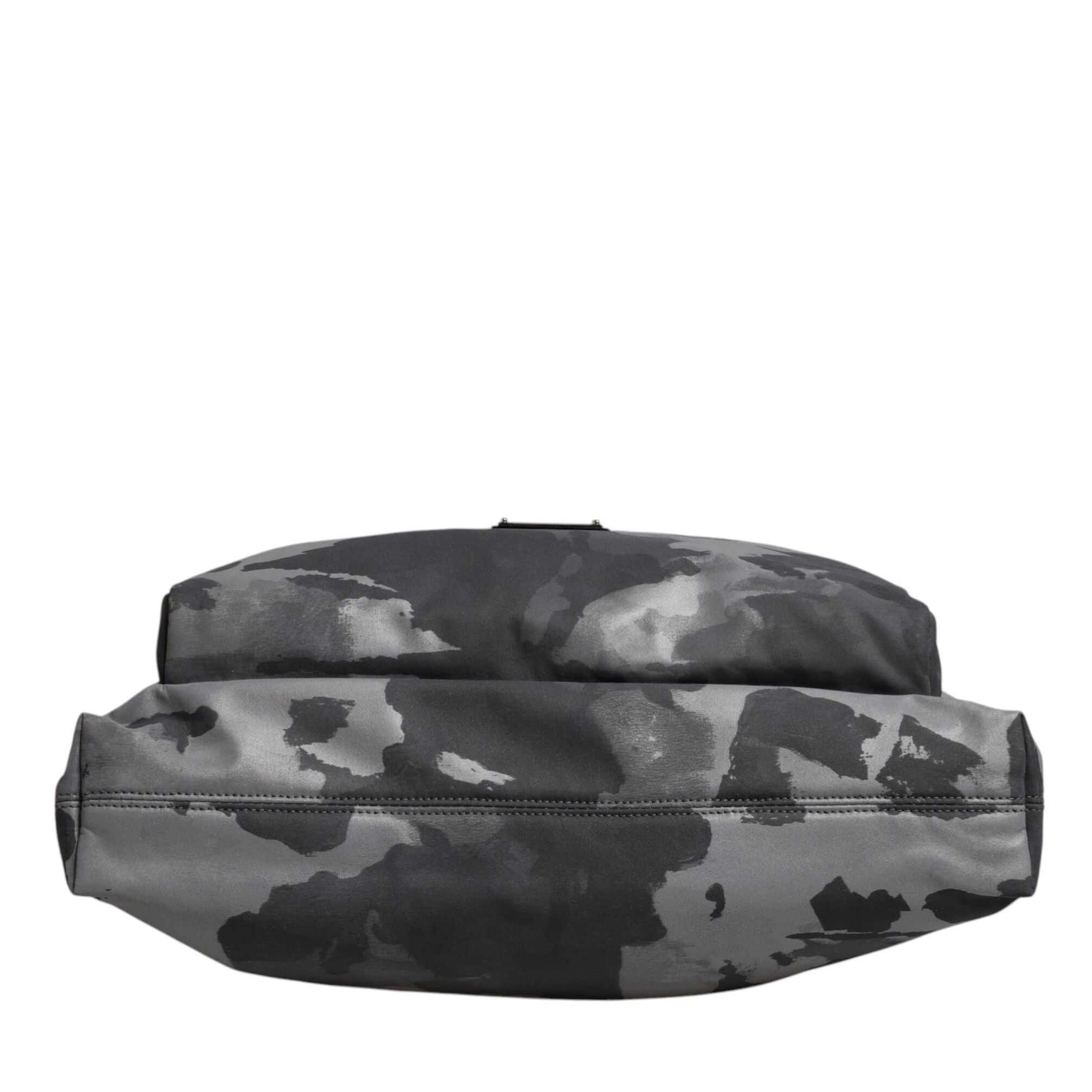 Dolce & Gabbana Gray Camo Cotton Multiple Compartments Tote Bag