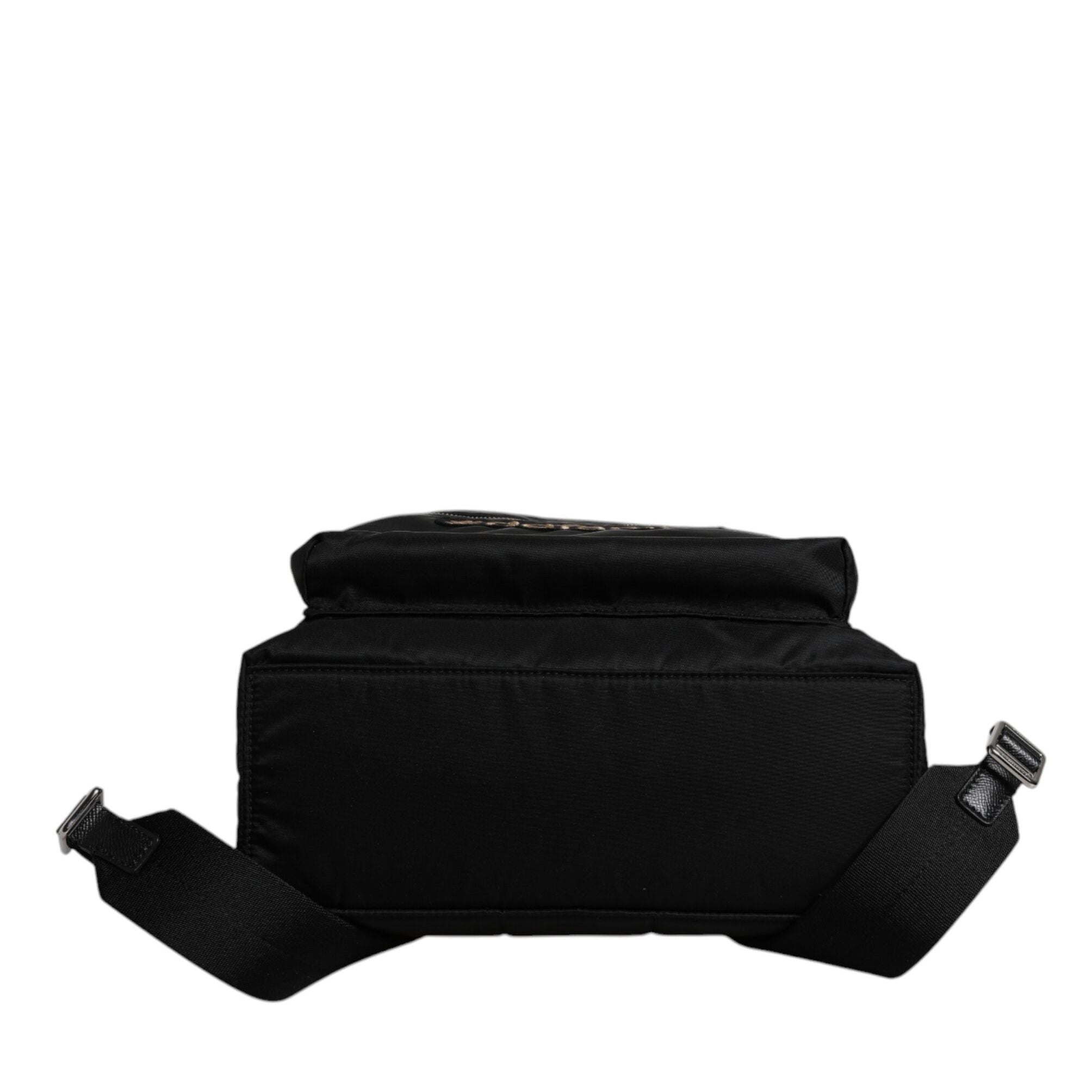 Dolce & Gabbana Black Nylon #DGFAMILY Embellished Backpack VULCANO Bag
