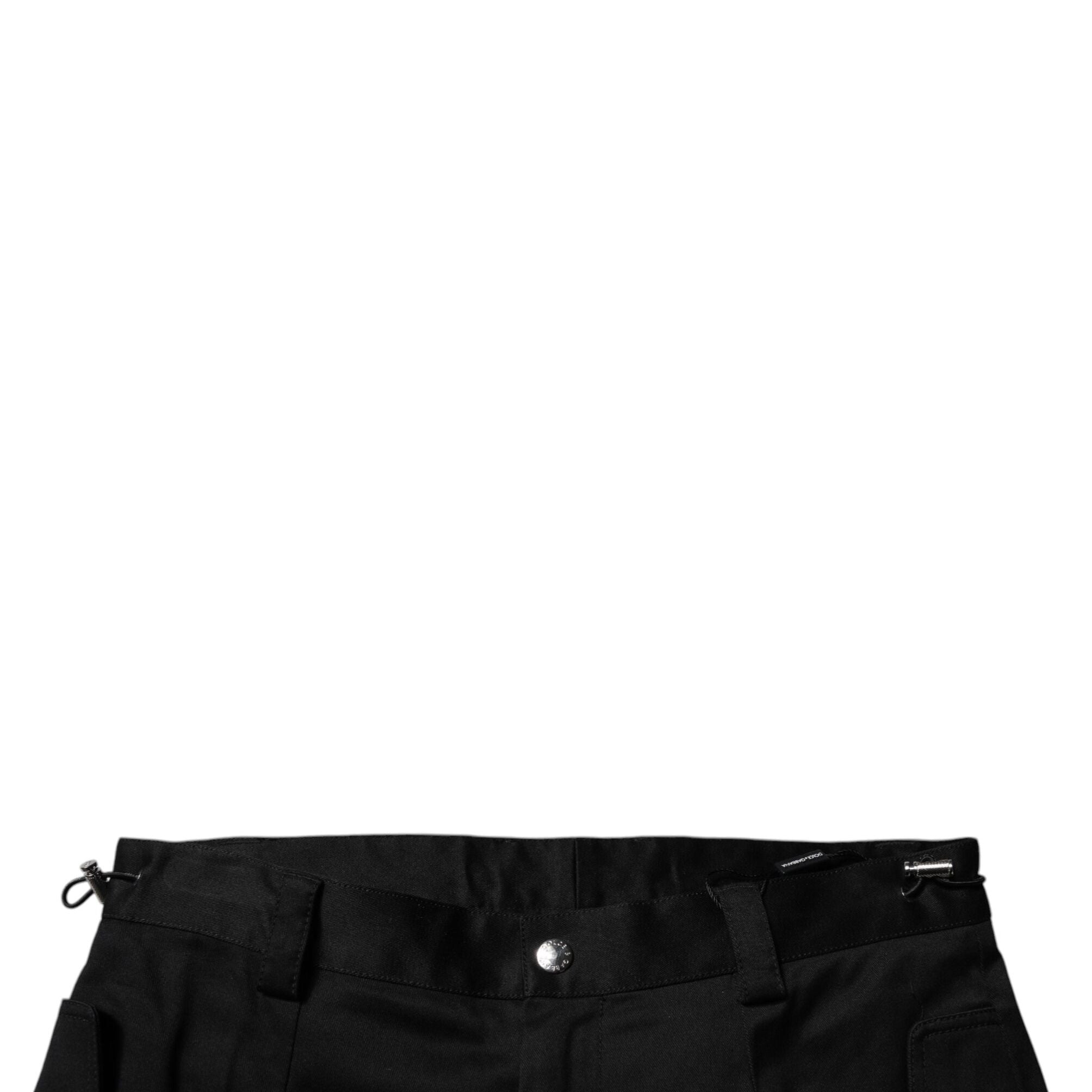 Dolce & Gabbana Black Cotton Cargo Tapered Pants