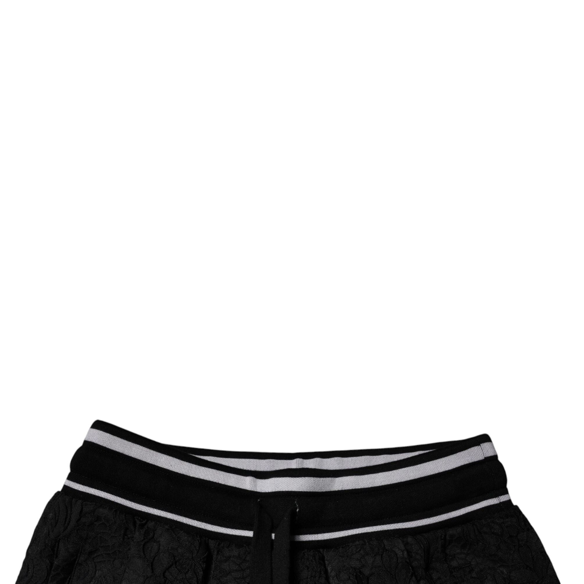 Dolce & Gabbana Black Mid Waist Jogger Men Sweatpants Pants