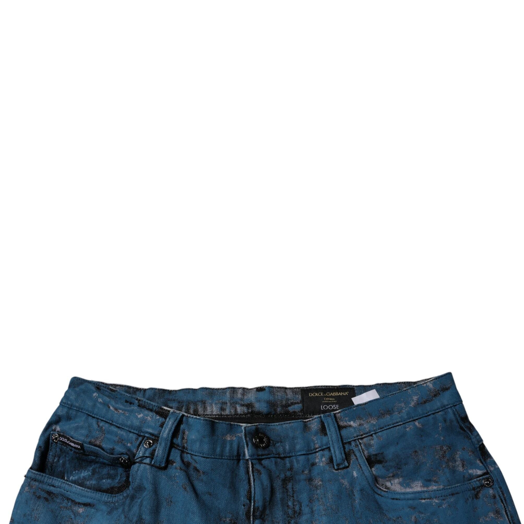 Dolce & Gabbana Blue Tie Dye Cotton Skinny Men Denim Jeans