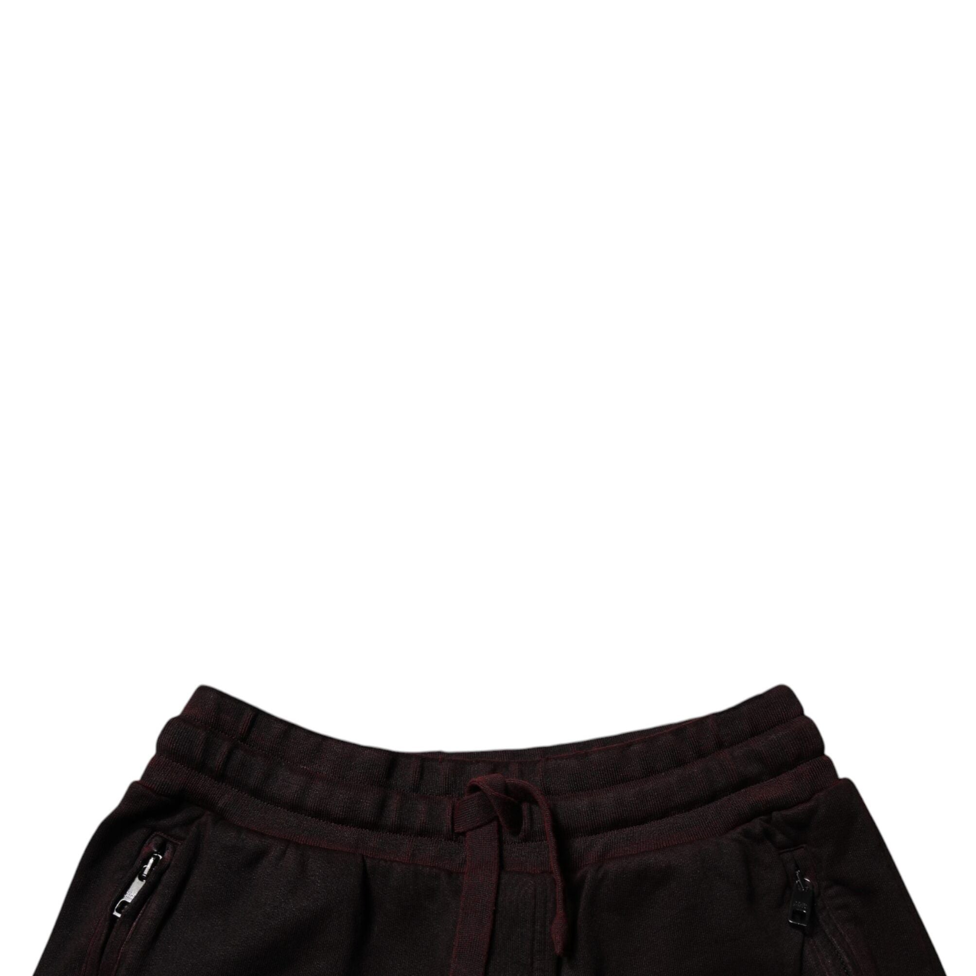 Dolce & Gabbana Maroon Cotton Sweatshorts Men Bermuda Shorts
