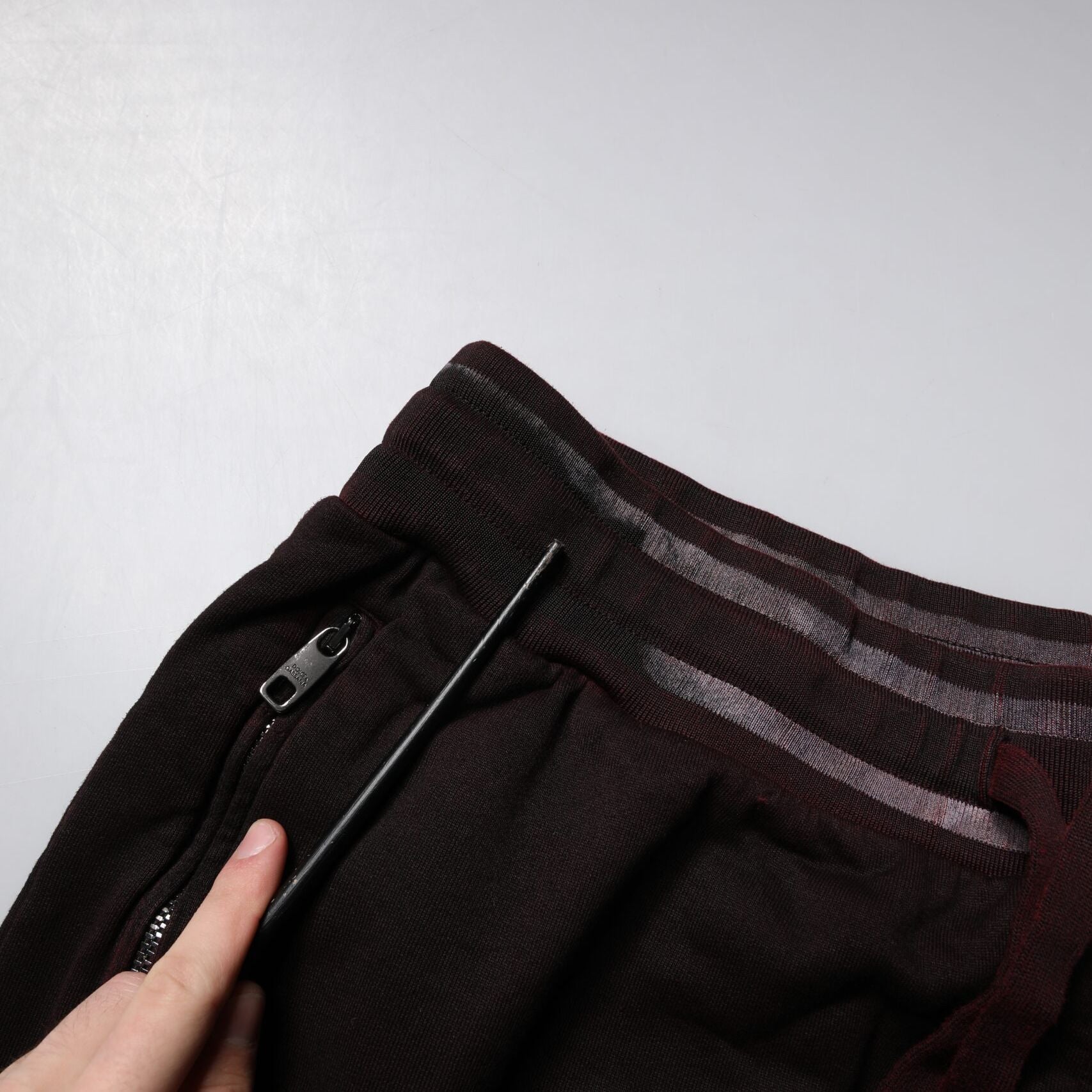 Dolce & Gabbana Maroon Cotton Logo Plaque Men Bermuda Shorts