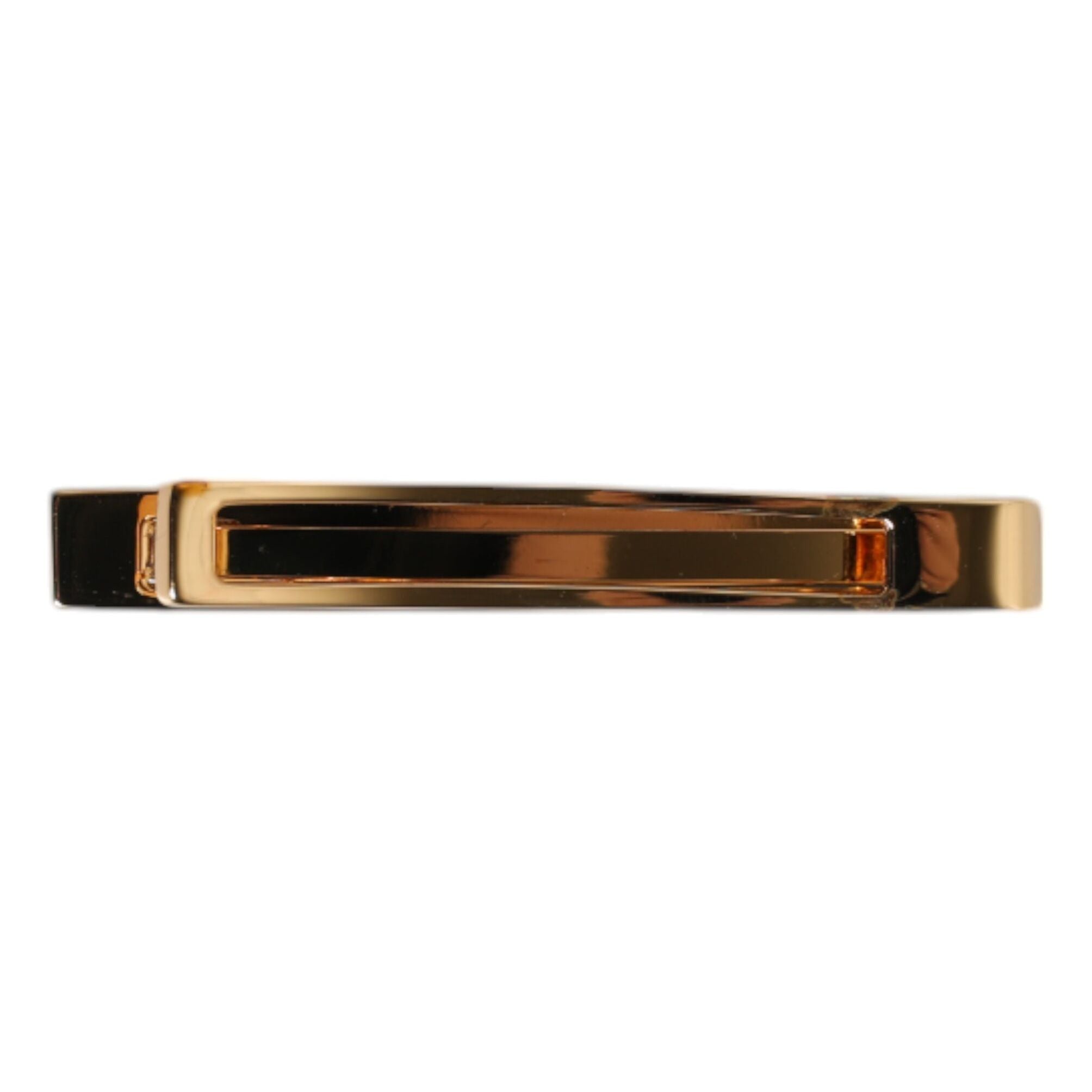 Dolce & Gabbana Gold Tone Brass Logo Branded Tie Clip Bar