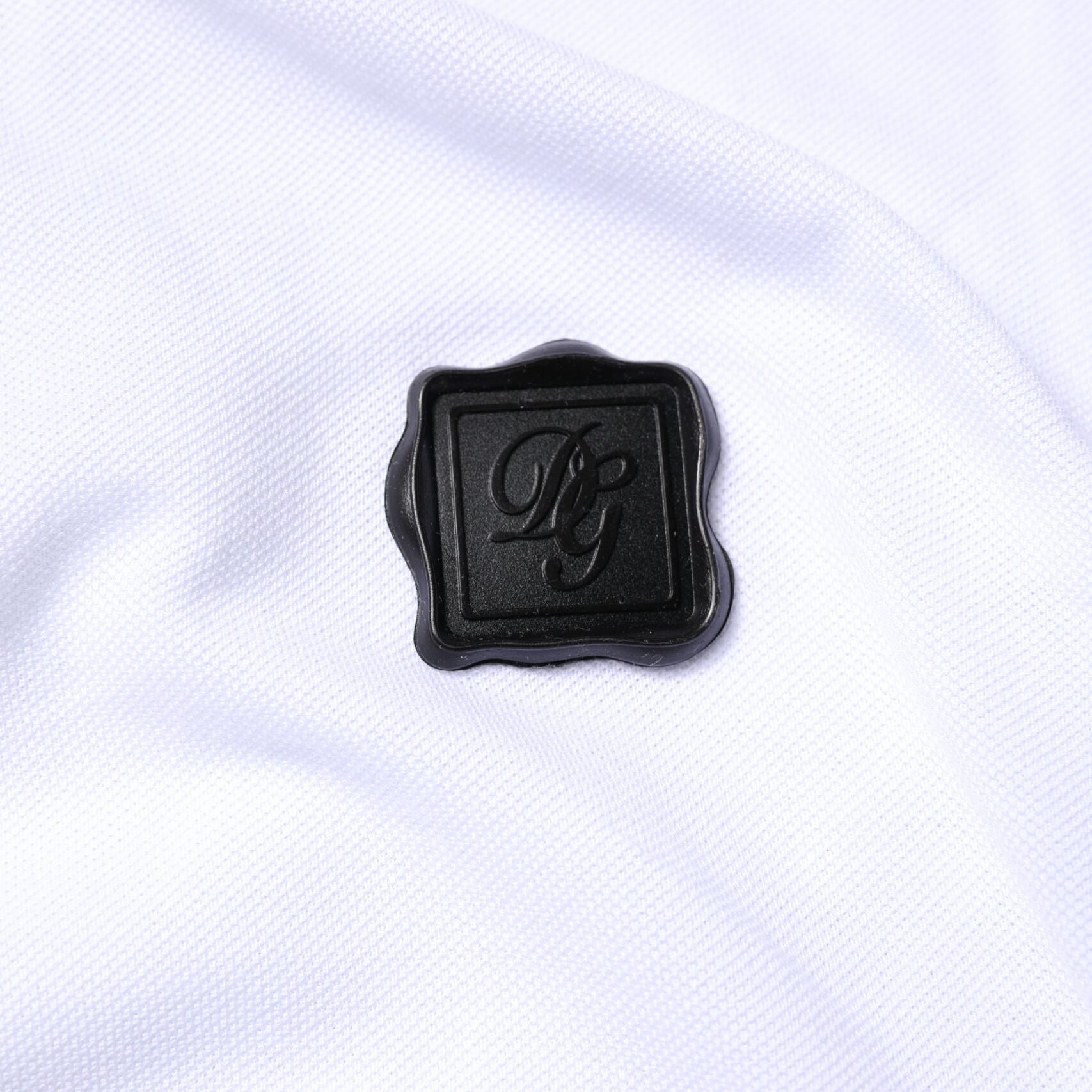 Dolce & Gabbana White Cotton Logo Collared Polo T-shirt