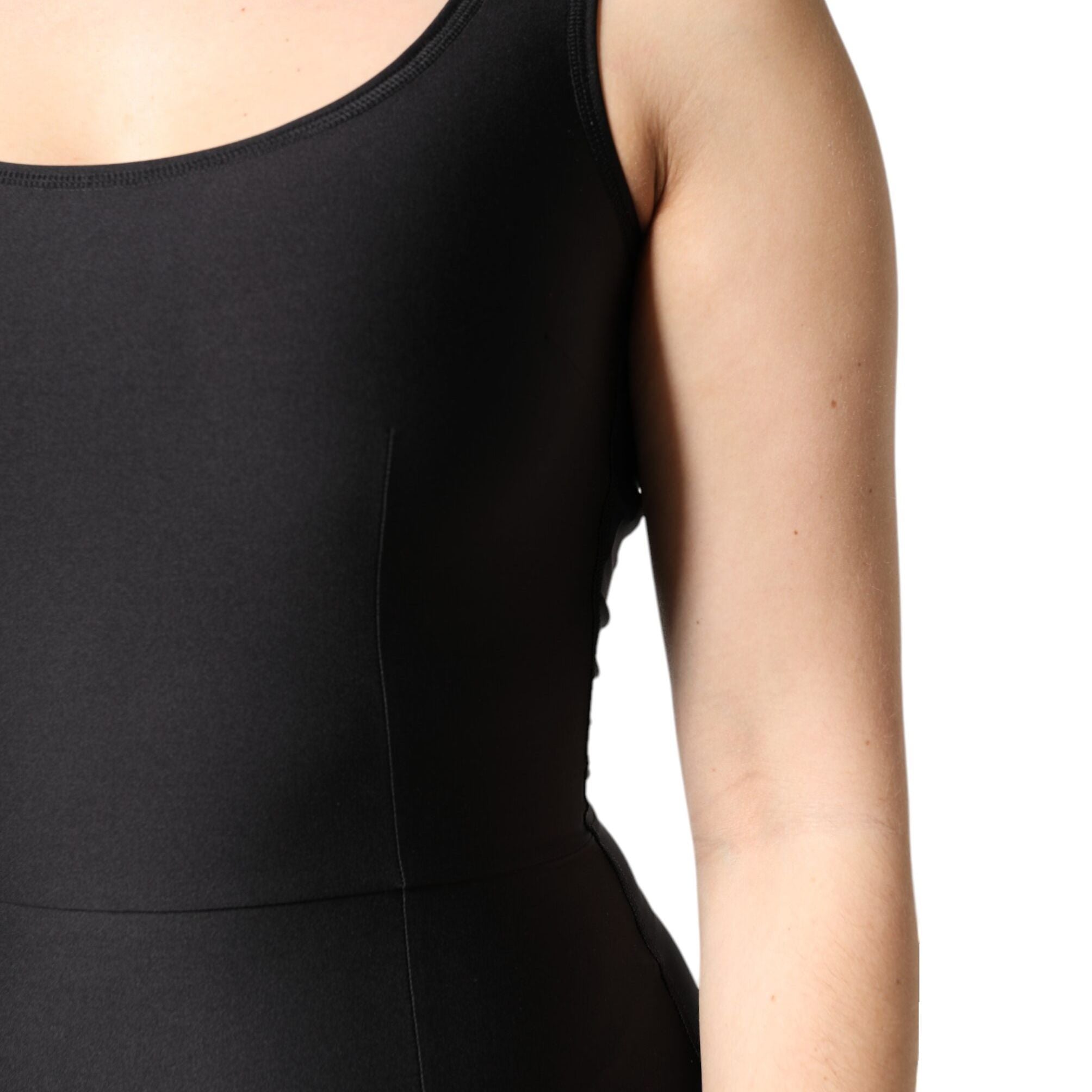 Dolce & Gabbana Black Sleeveless Bodycon Women Jumpsuit Dress