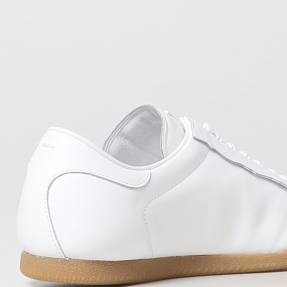 Maison Margiela Low Featherlight Leather And Suede Sneakers