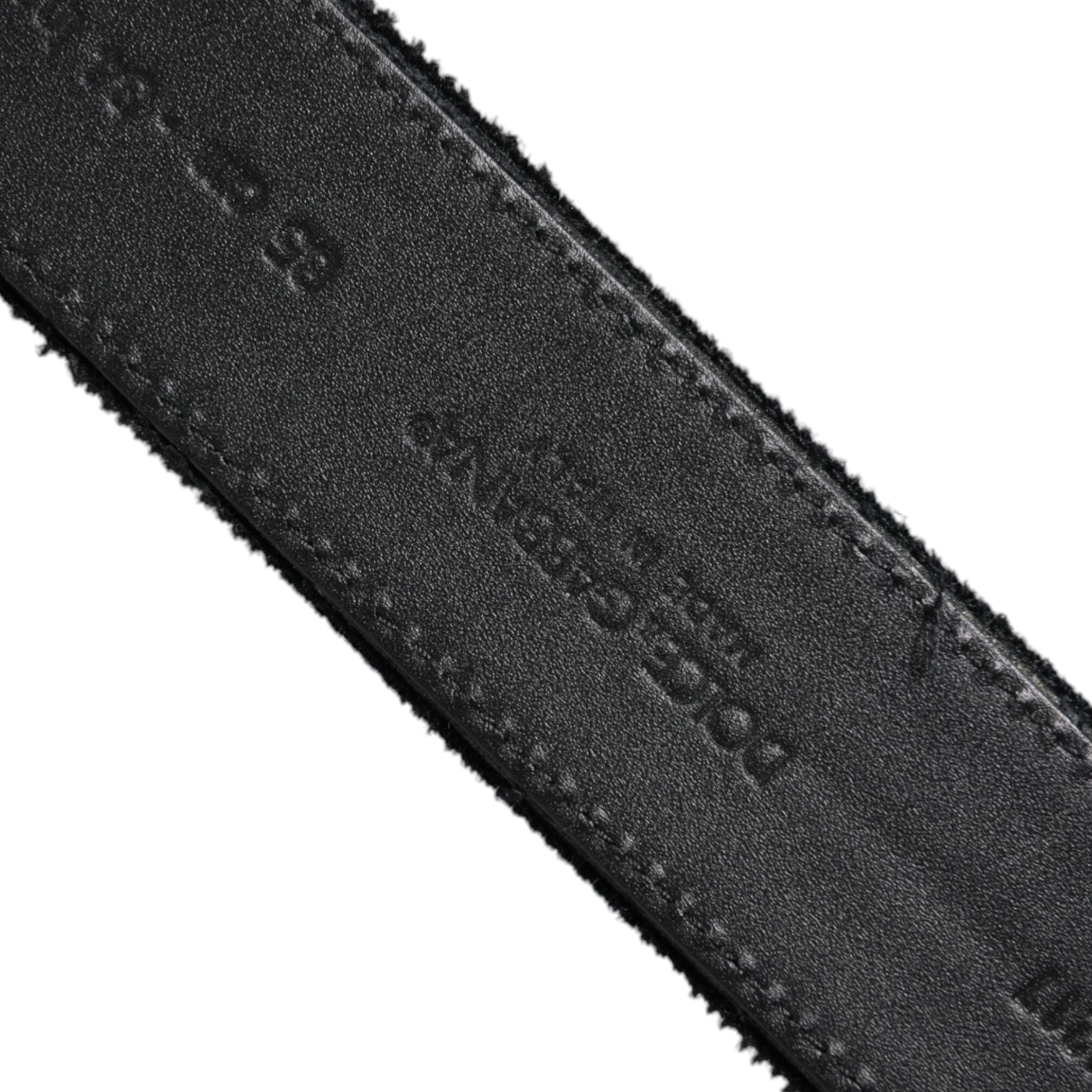 Dolce & Gabbana Black Cotton Silver Tone Metal Buckle Belt