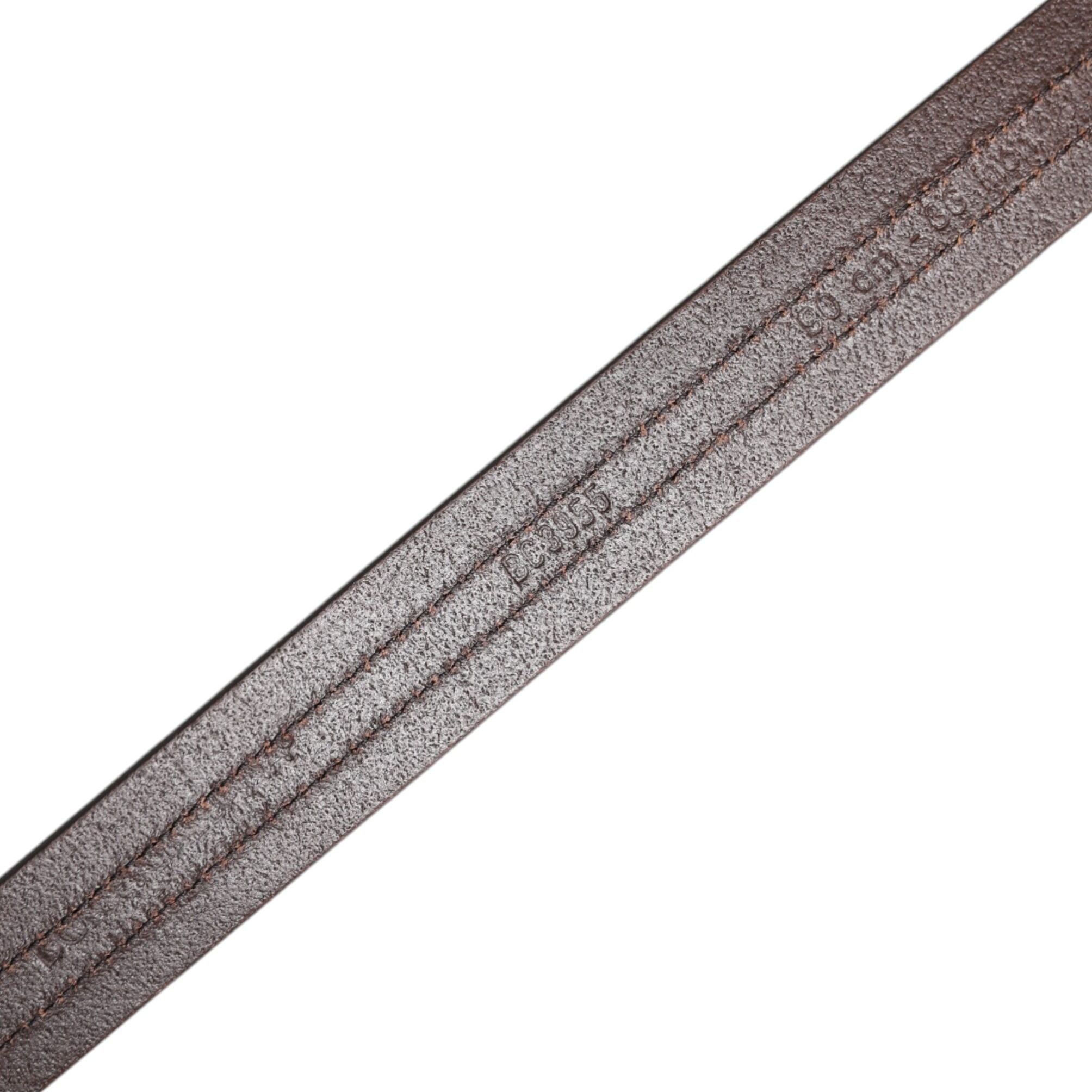 Dolce & Gabbana Burgundy Leather Metal Logo Buckle Belt