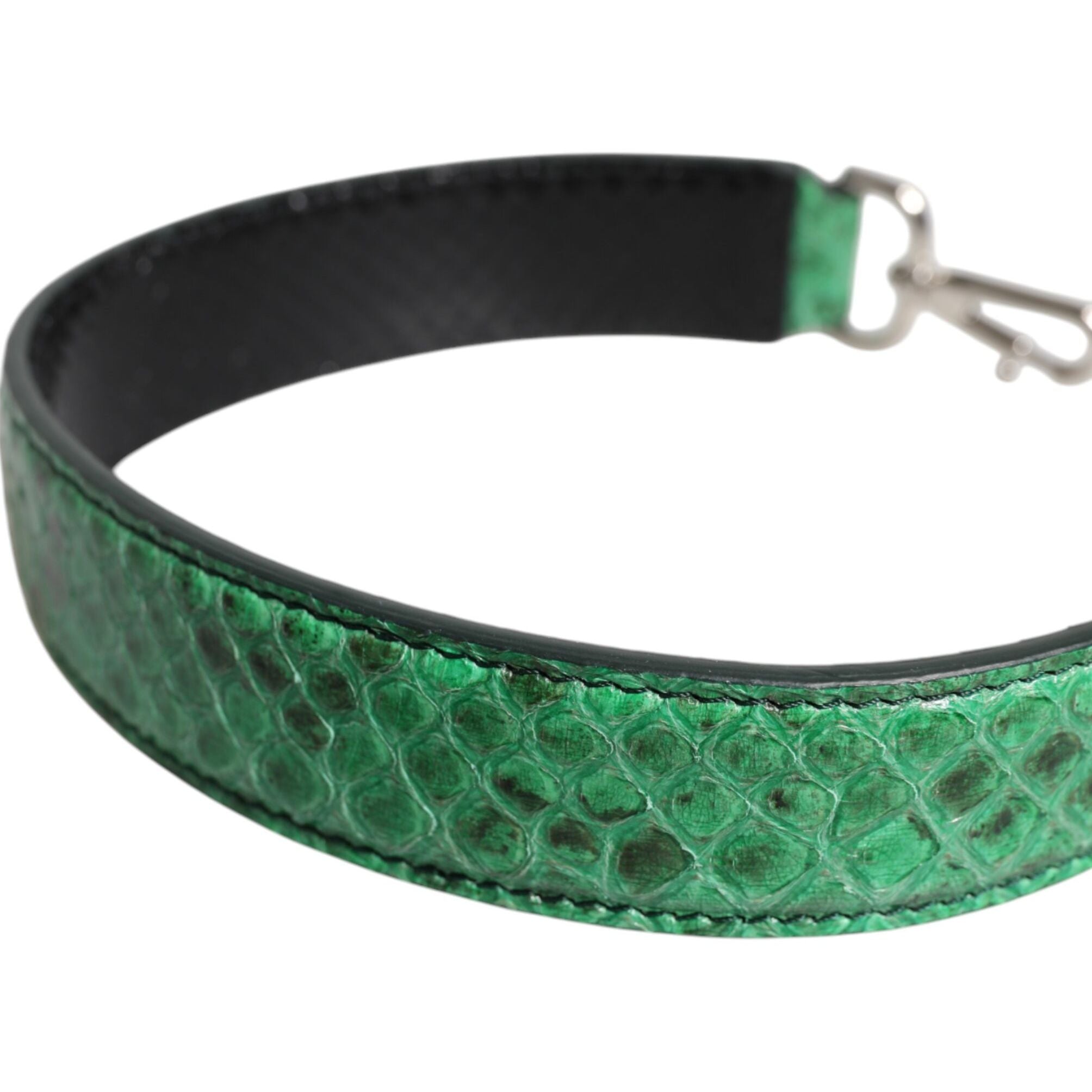 Dolce & Gabbana Black Green Exotic Leather Bag Shoulder Strap