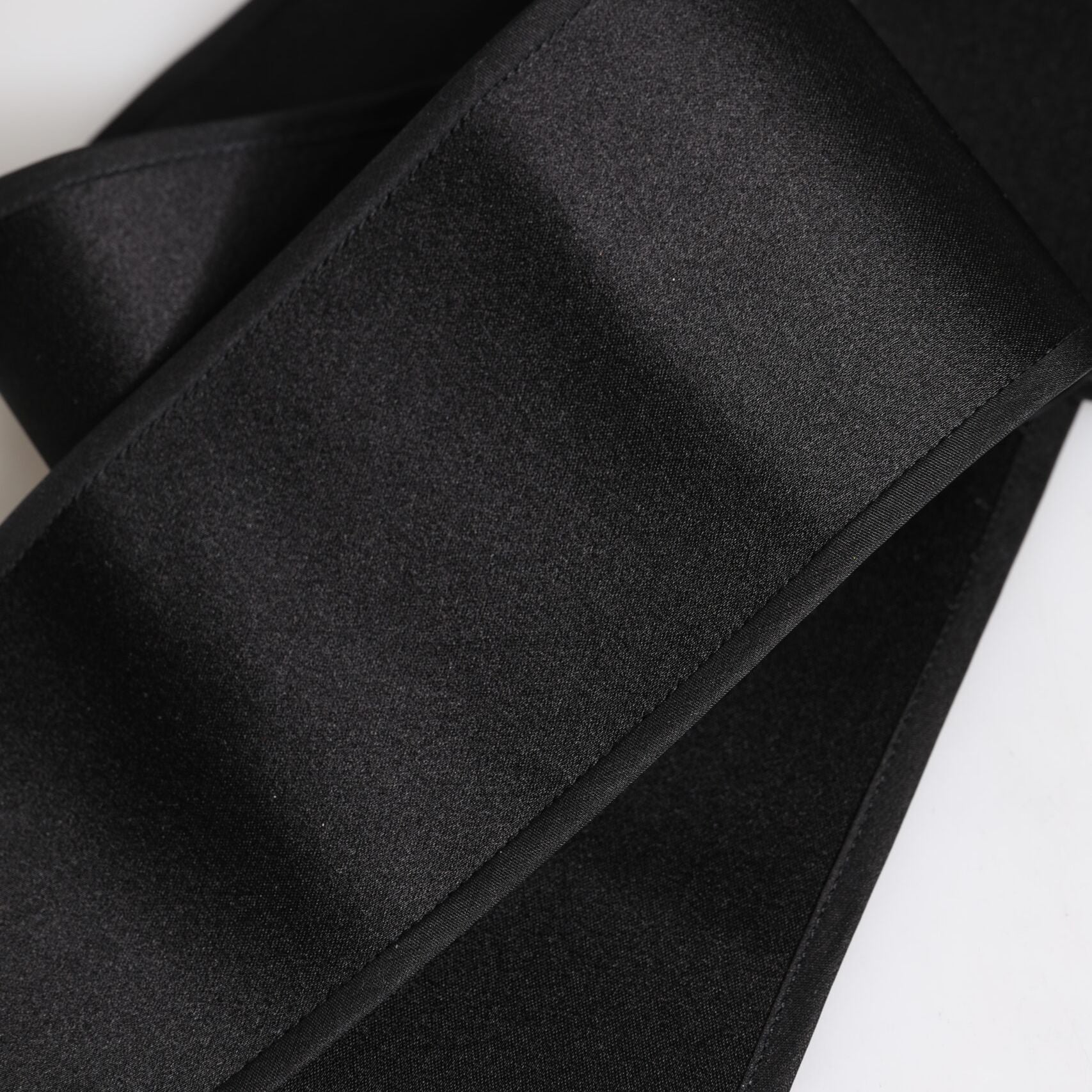 Dolce & Gabbana Black Satin Wide Waist Belt