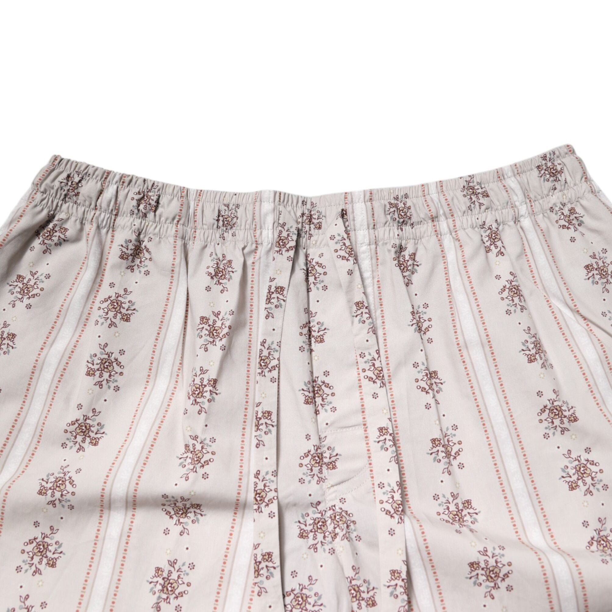 Dolce & Gabbana Beige Floral Print Cotton Men Pajama Set Sleepwear