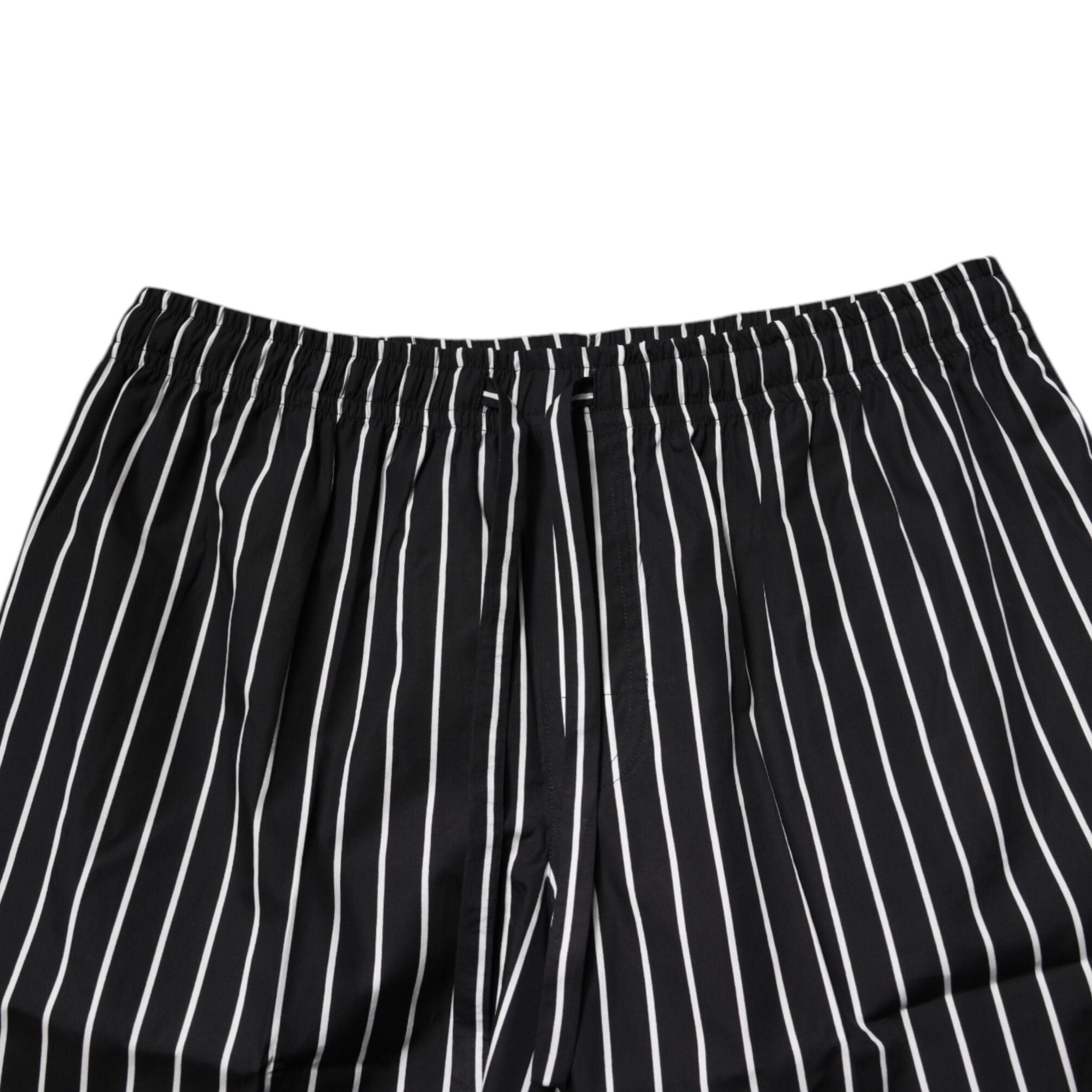 Dolce & Gabbana Black White Stripes Cotton Men Pajama Set Sleepwear
