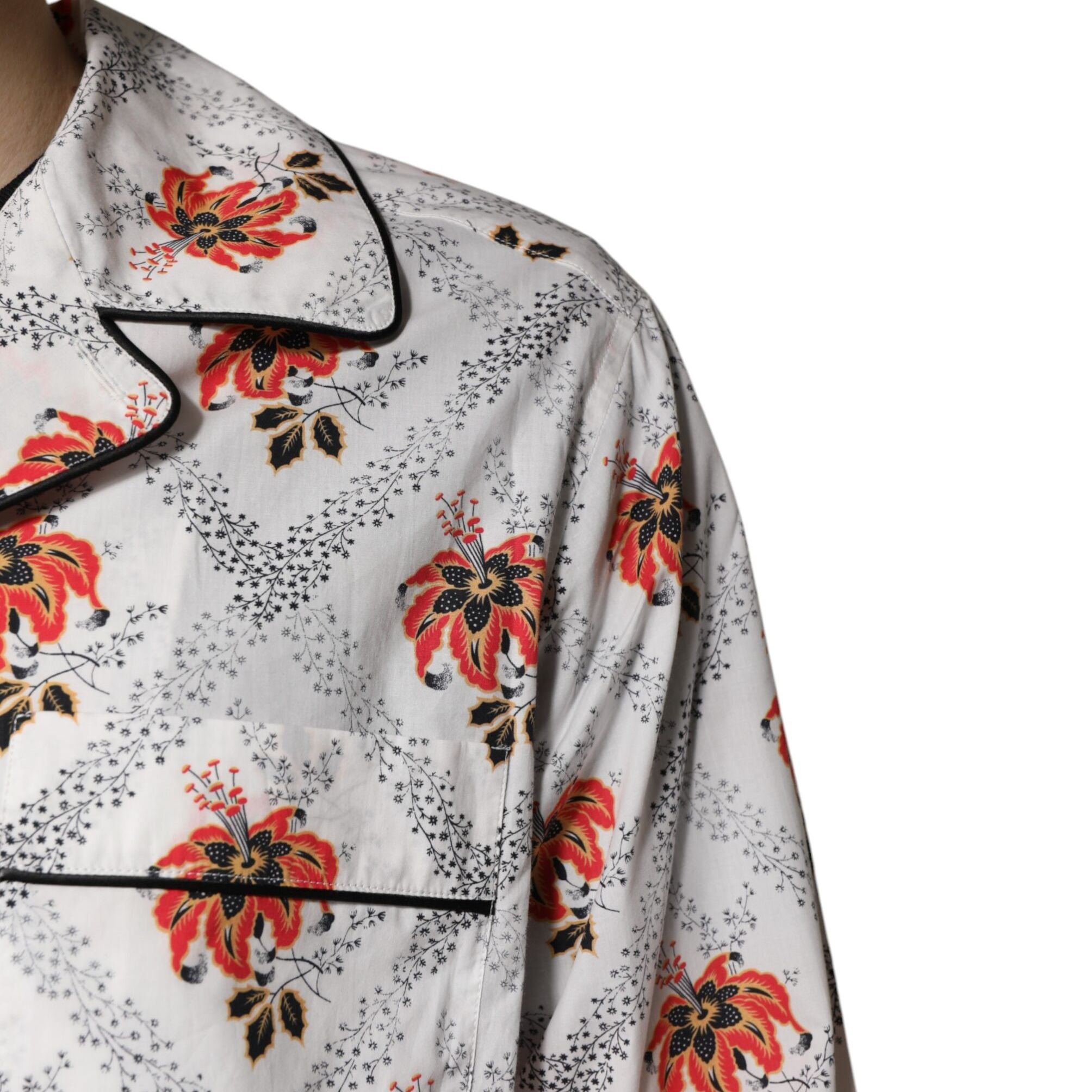 Dolce & Gabbana Multicolor Floral Print Cotton Pajama Set Sleepwear