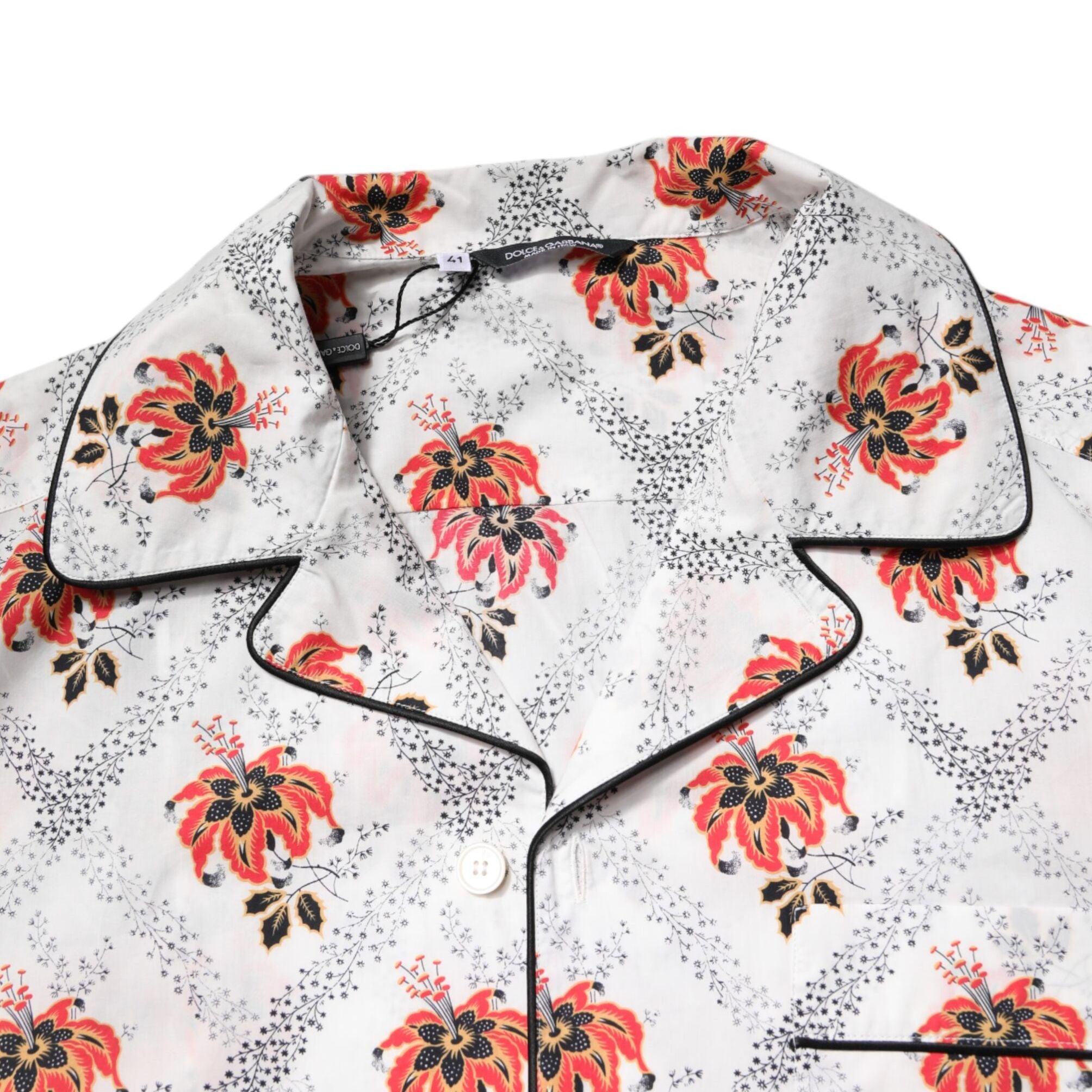 Dolce & Gabbana Multicolor Floral Print Cotton Pajama Set Sleepwear