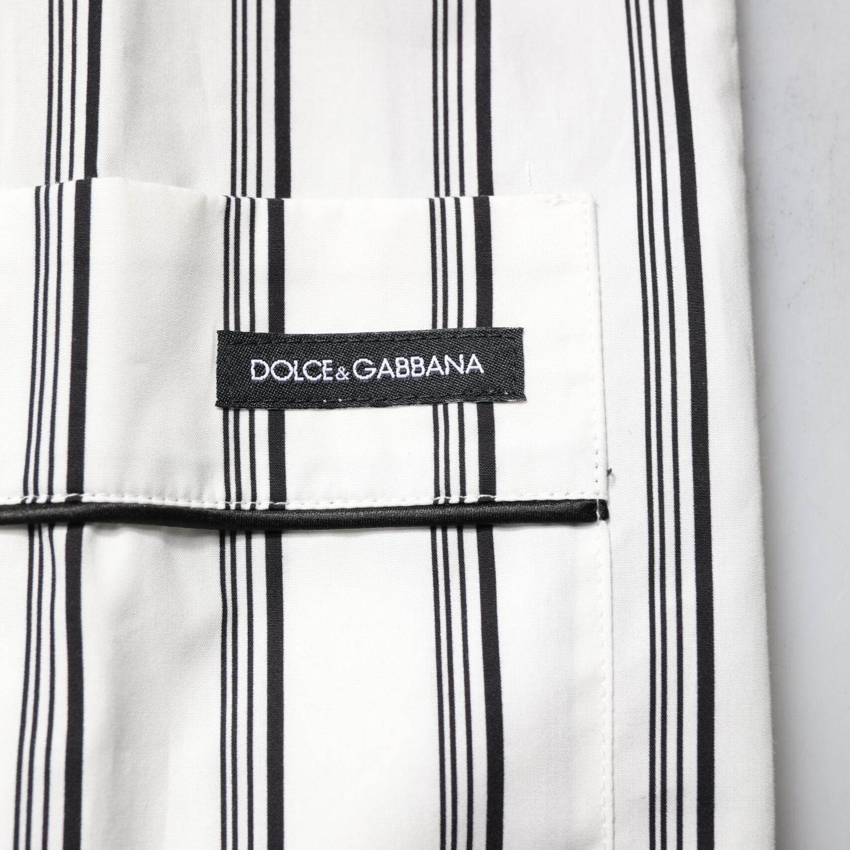 Dolce & Gabbana White Black Stripes Cotton Men Pajama Set Sleepwear