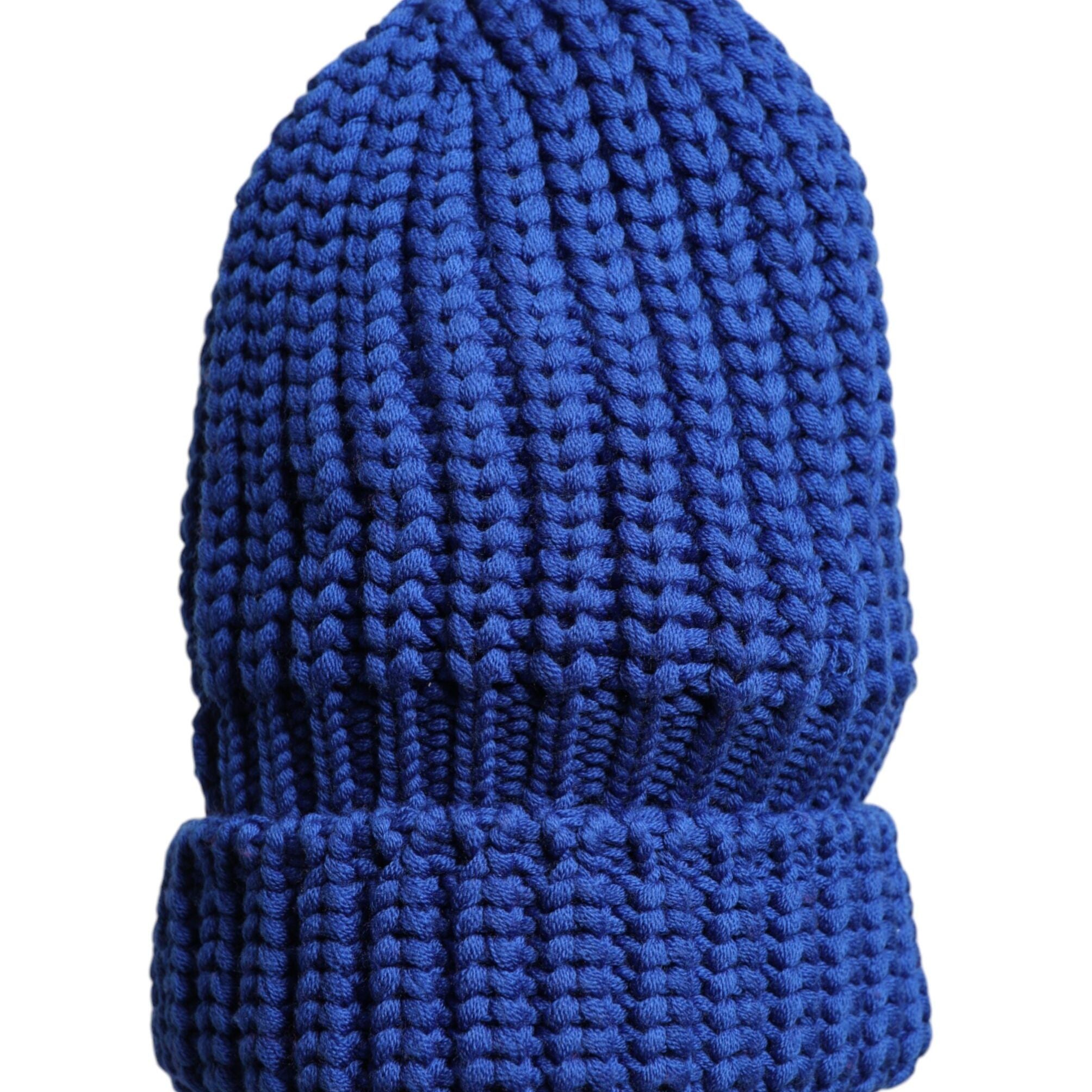 Dolce & Gabbana Blue Wool Knitted Winter Beanie Hat